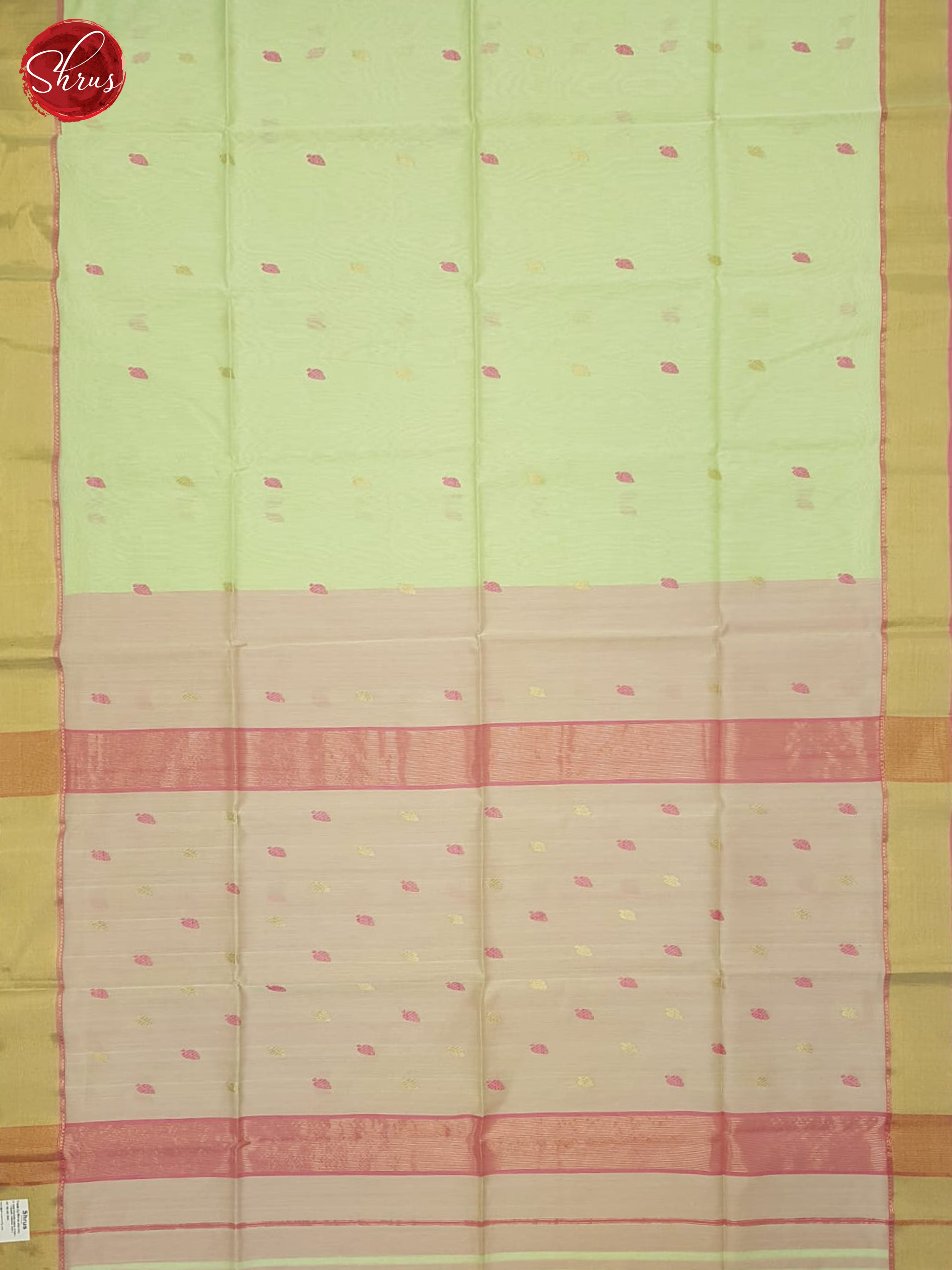 Green & Pink - Maheshwari silkcotton Saree - Shop on ShrusEternity.com