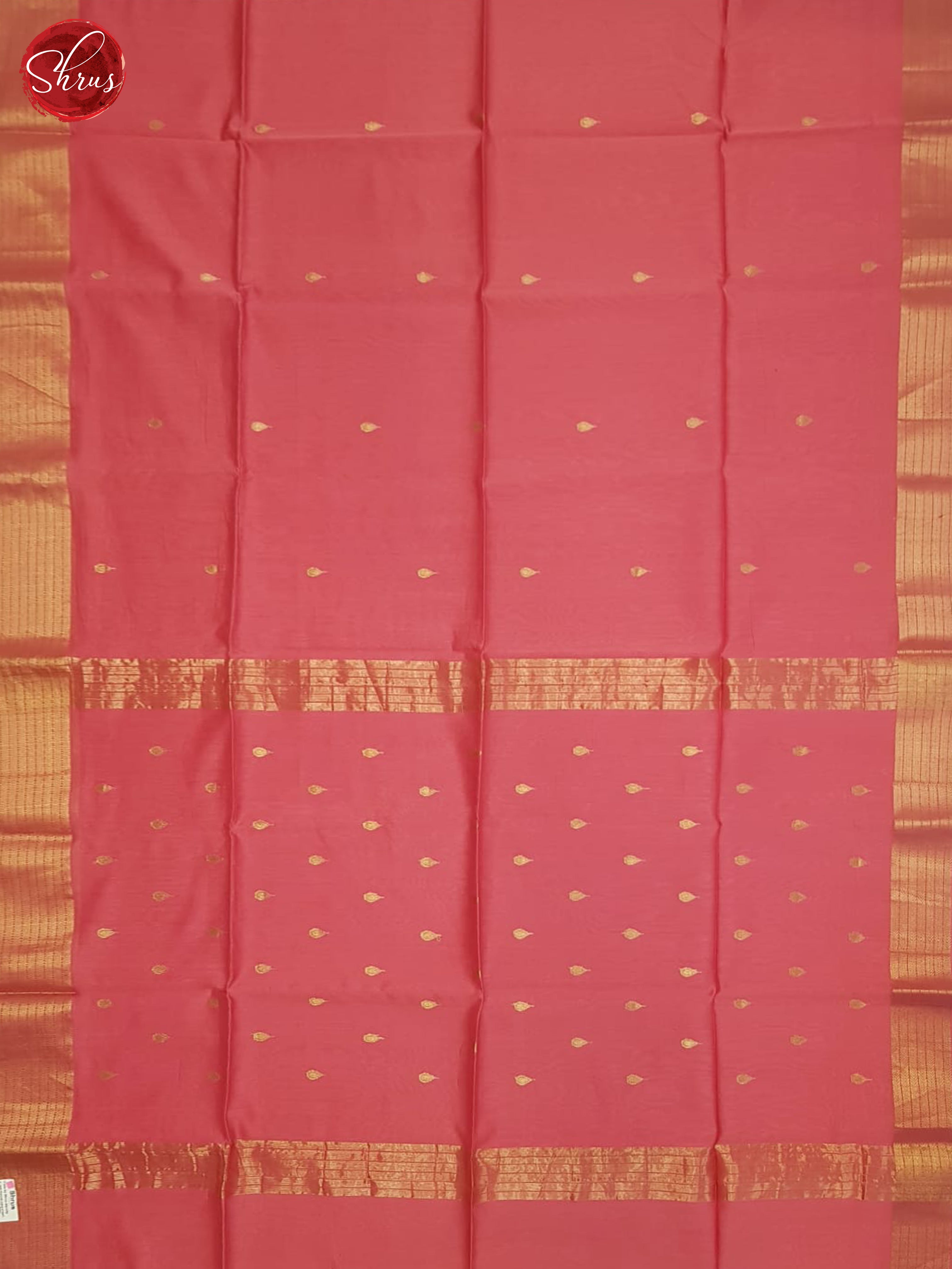 Pink(Single Tone)- Maheshwari Silk Cotton Saree - Shop on ShrusEternity.com