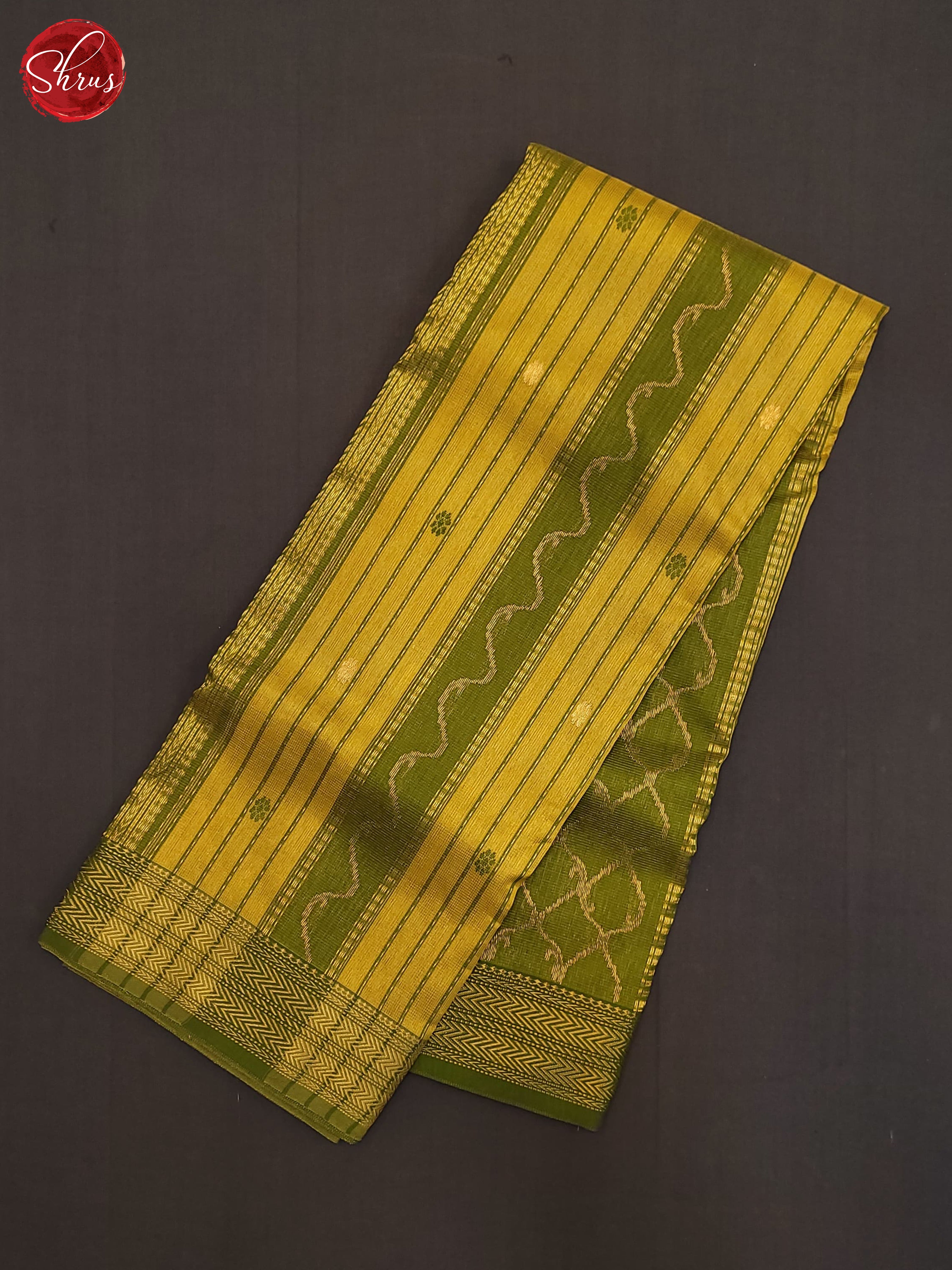 Mustard & Green - Maheshwari silkcotton Saree - Shop on ShrusEternity.com
