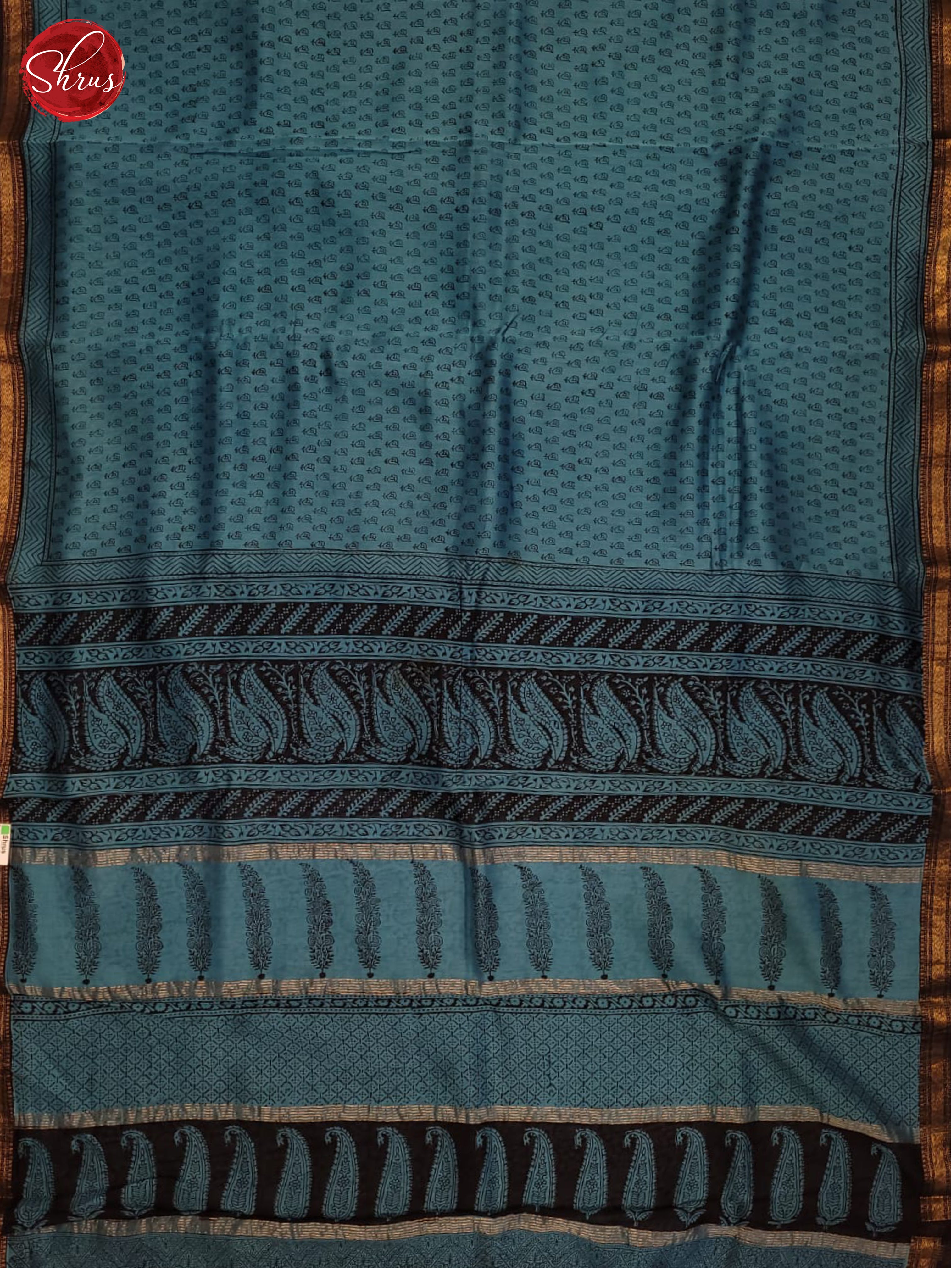 Blue & Black - Maheshwari silkcotton - Shop on ShrusEternity.com