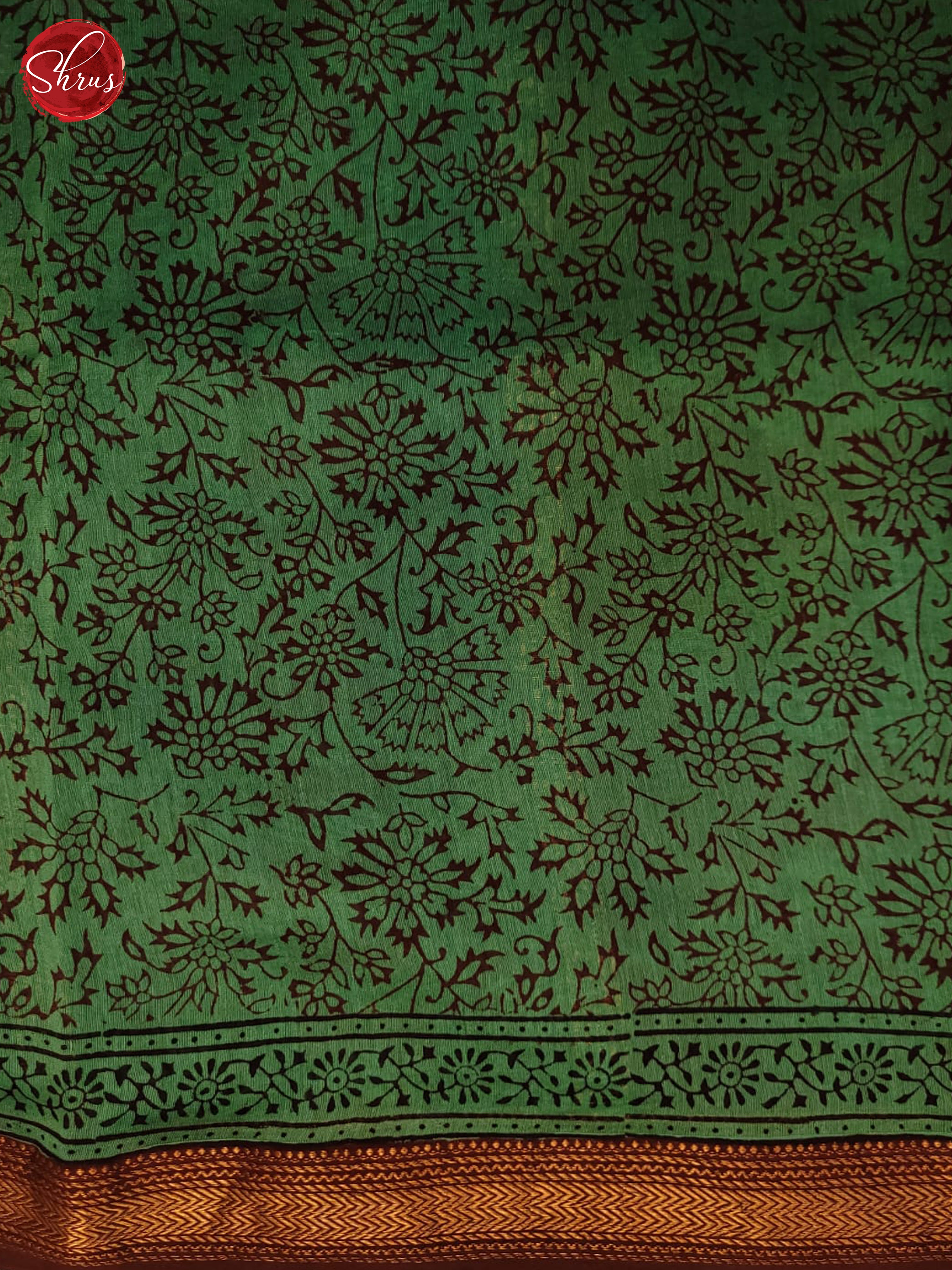 Brown and Green- Maheshwari Silk Cotton - Shop on ShrusEternity.com