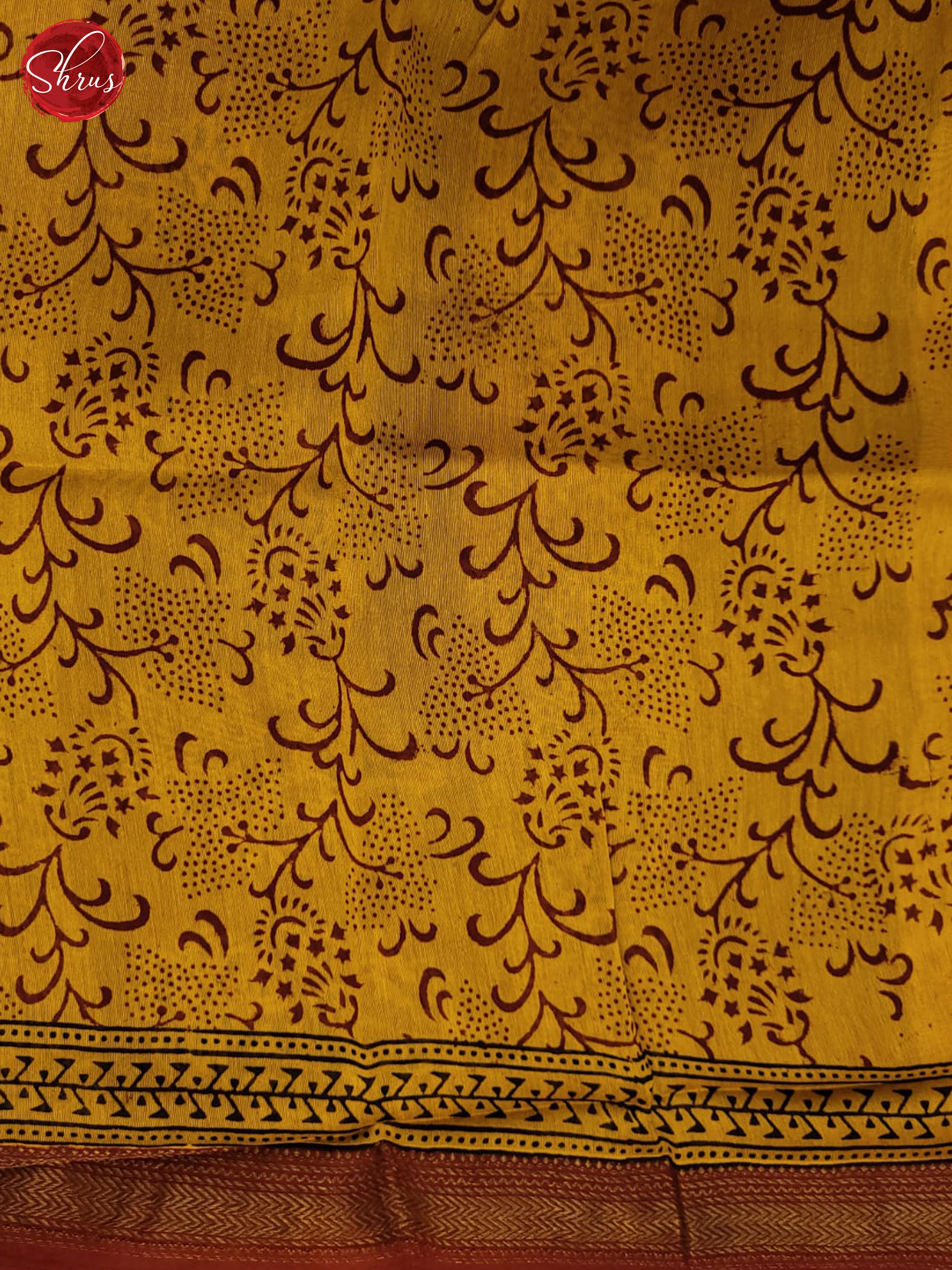 mustard and maroon- Maheshwari SIlk Cotton - Shop on ShrusEternity.com