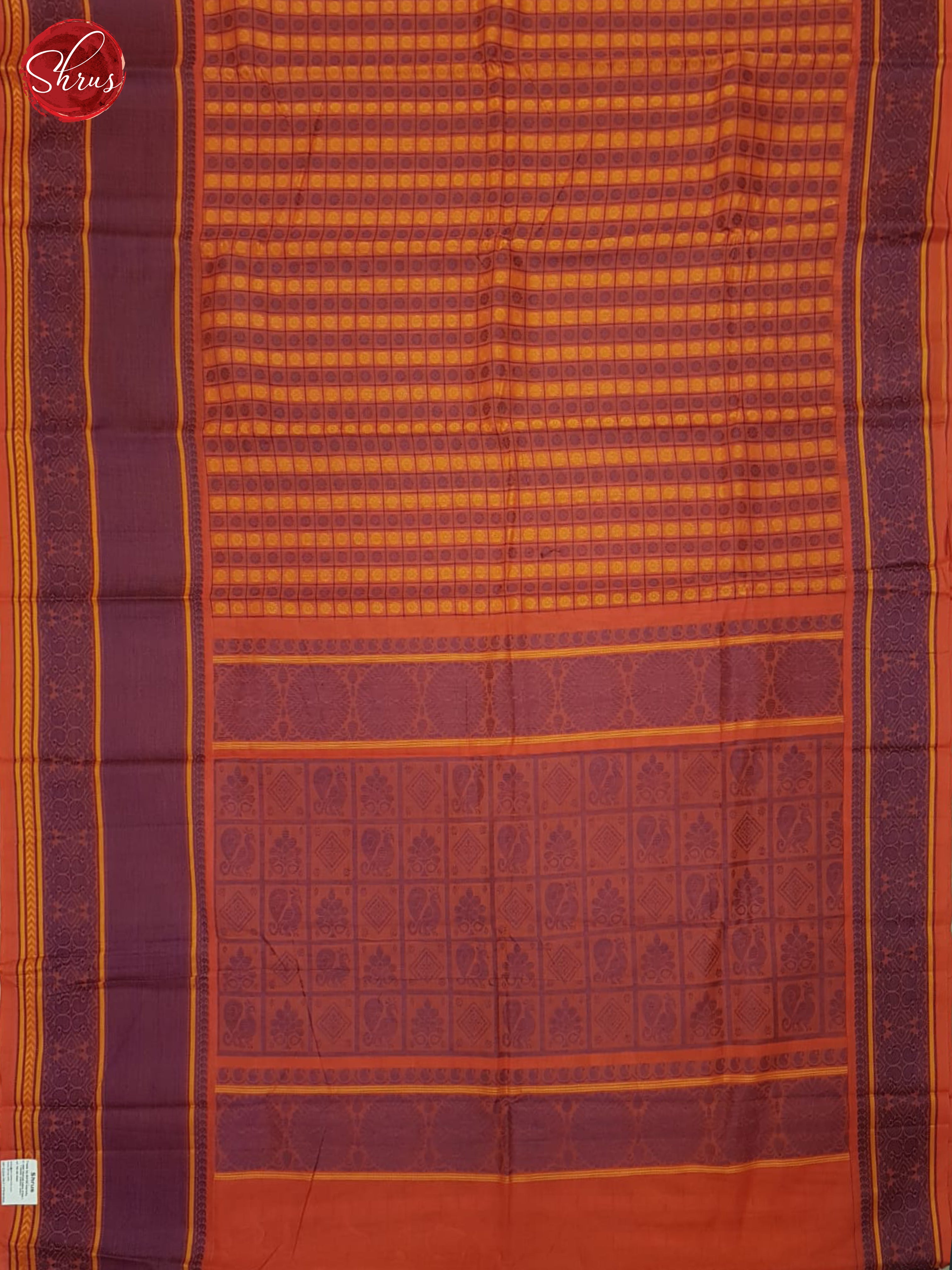 Pink And Purple - Kanchi Cotton Saree - Shop on ShrusEternity.com