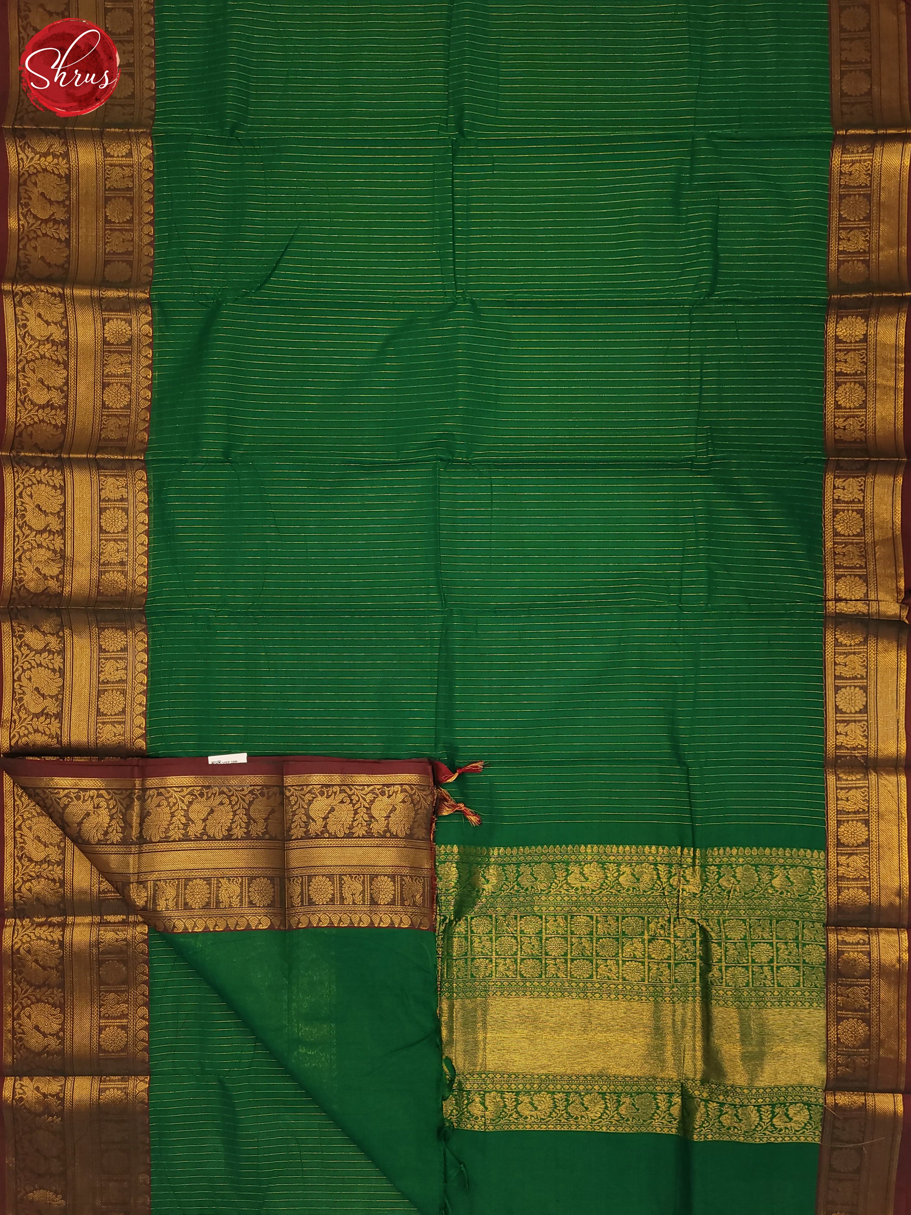 Green & Brown - Kanchi Cotton Saree - Shop on ShrusEternity.com