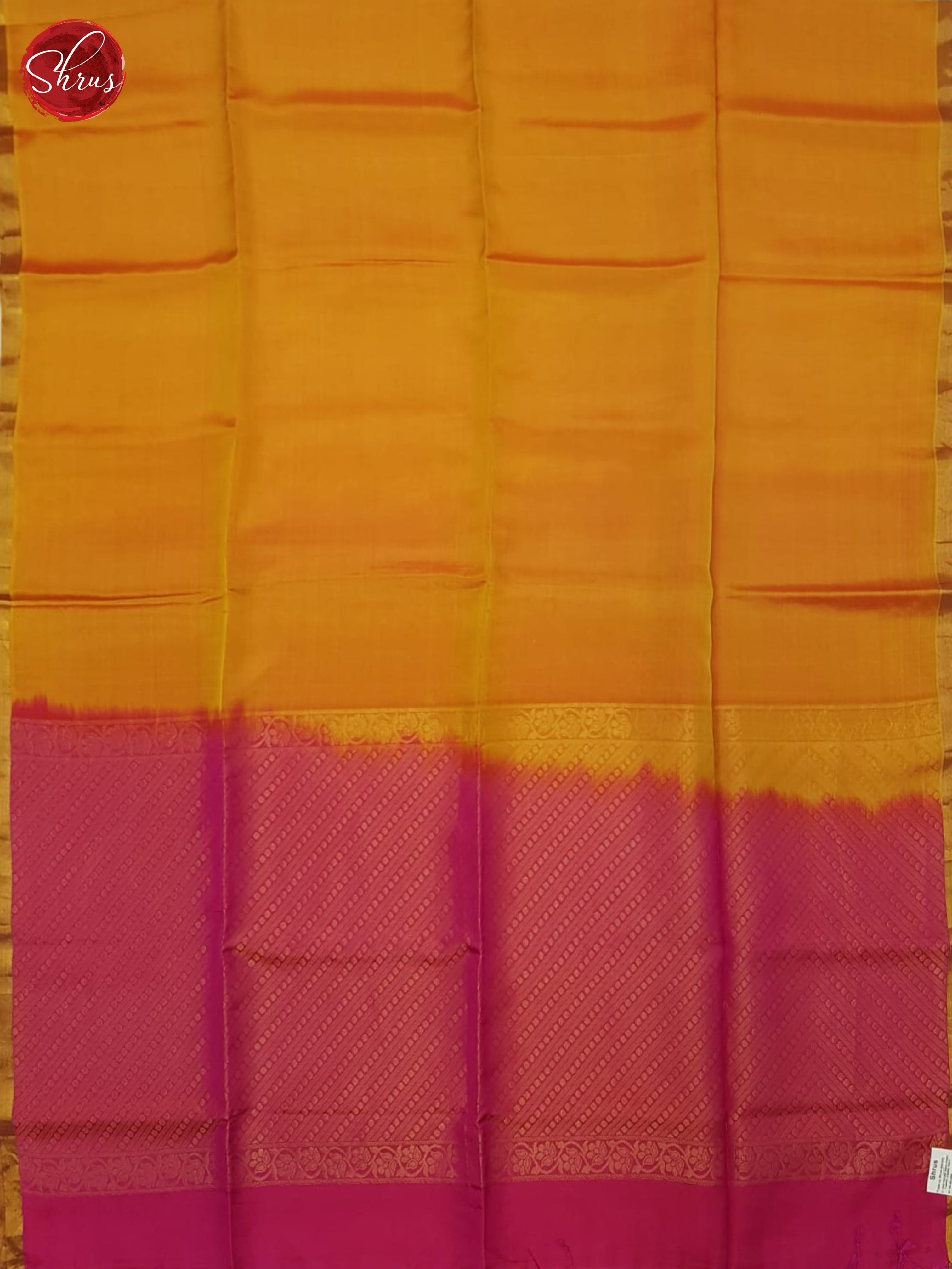 Orange & Pink- Softsilk-halfpure Saree - Shop on ShrusEternity.com