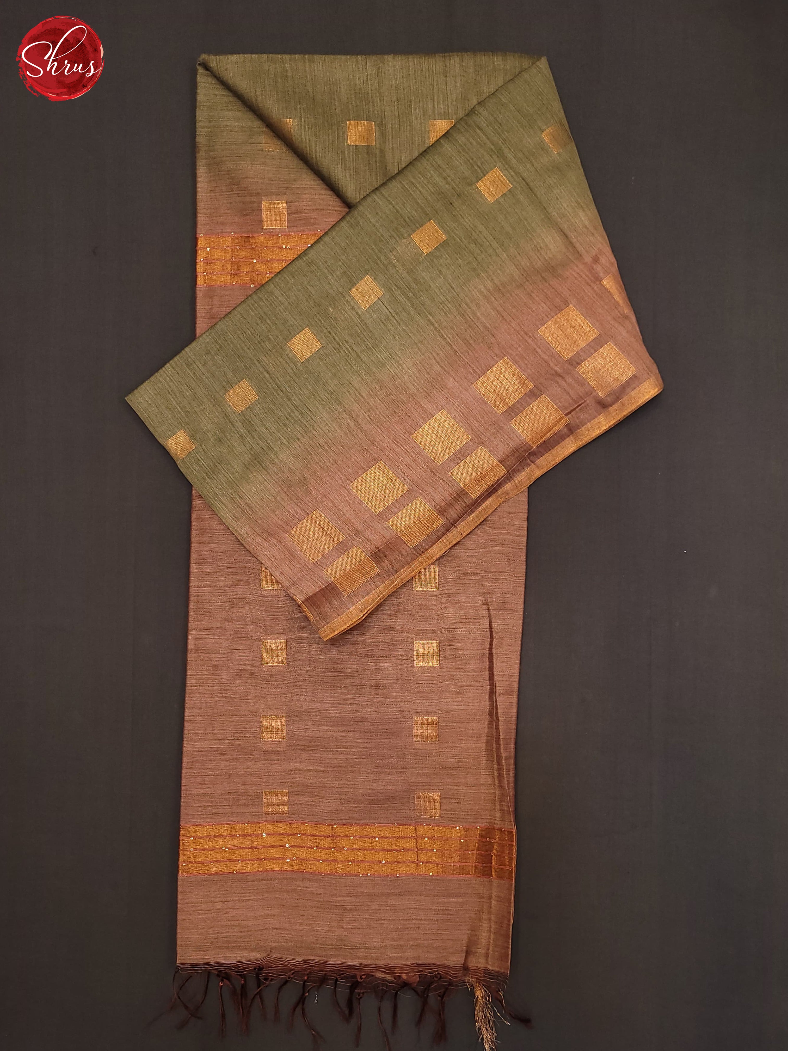 Elachi Green & Brown- Semi Tussar Saree - Shop on ShrusEternity.com
