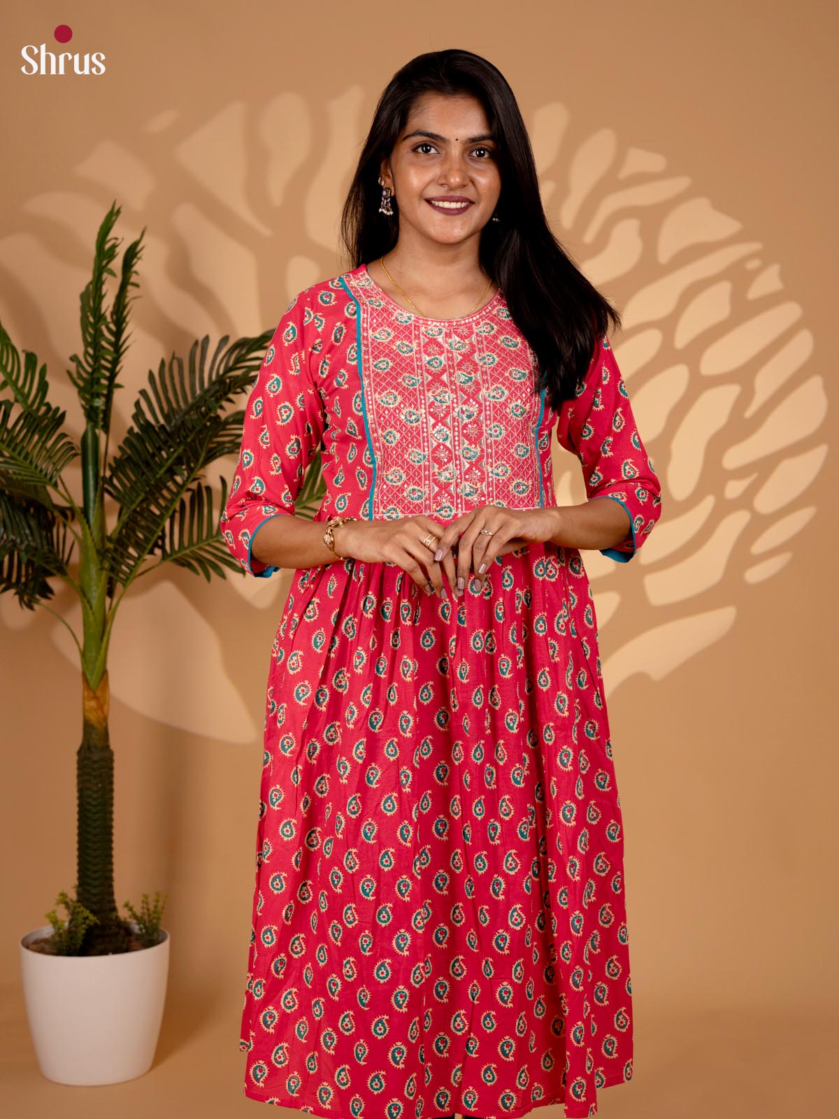 Red - Readymade Kurti - Shop on ShrusEternity.com
