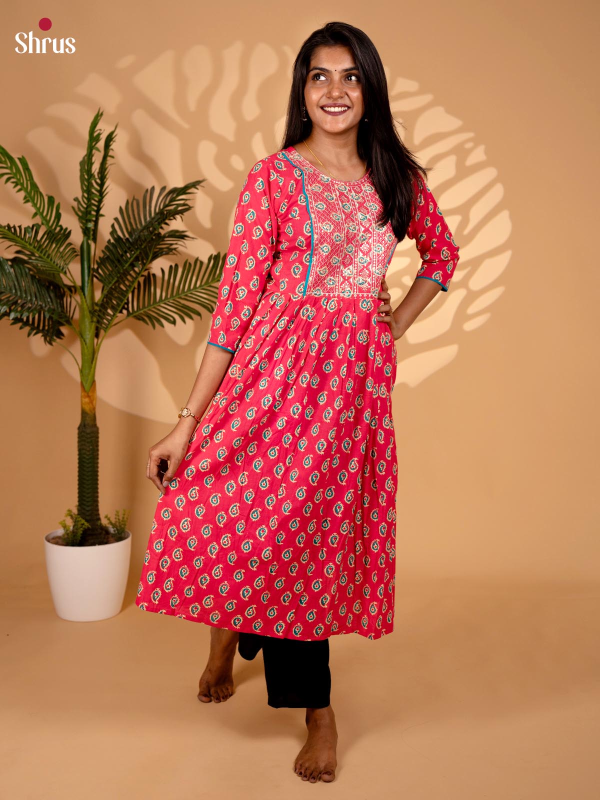 Red - Readymade Kurti - Shop on ShrusEternity.com