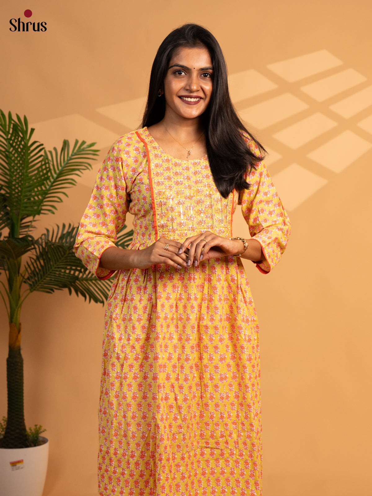 Mustard - Readymade Kurti - Shop on ShrusEternity.com