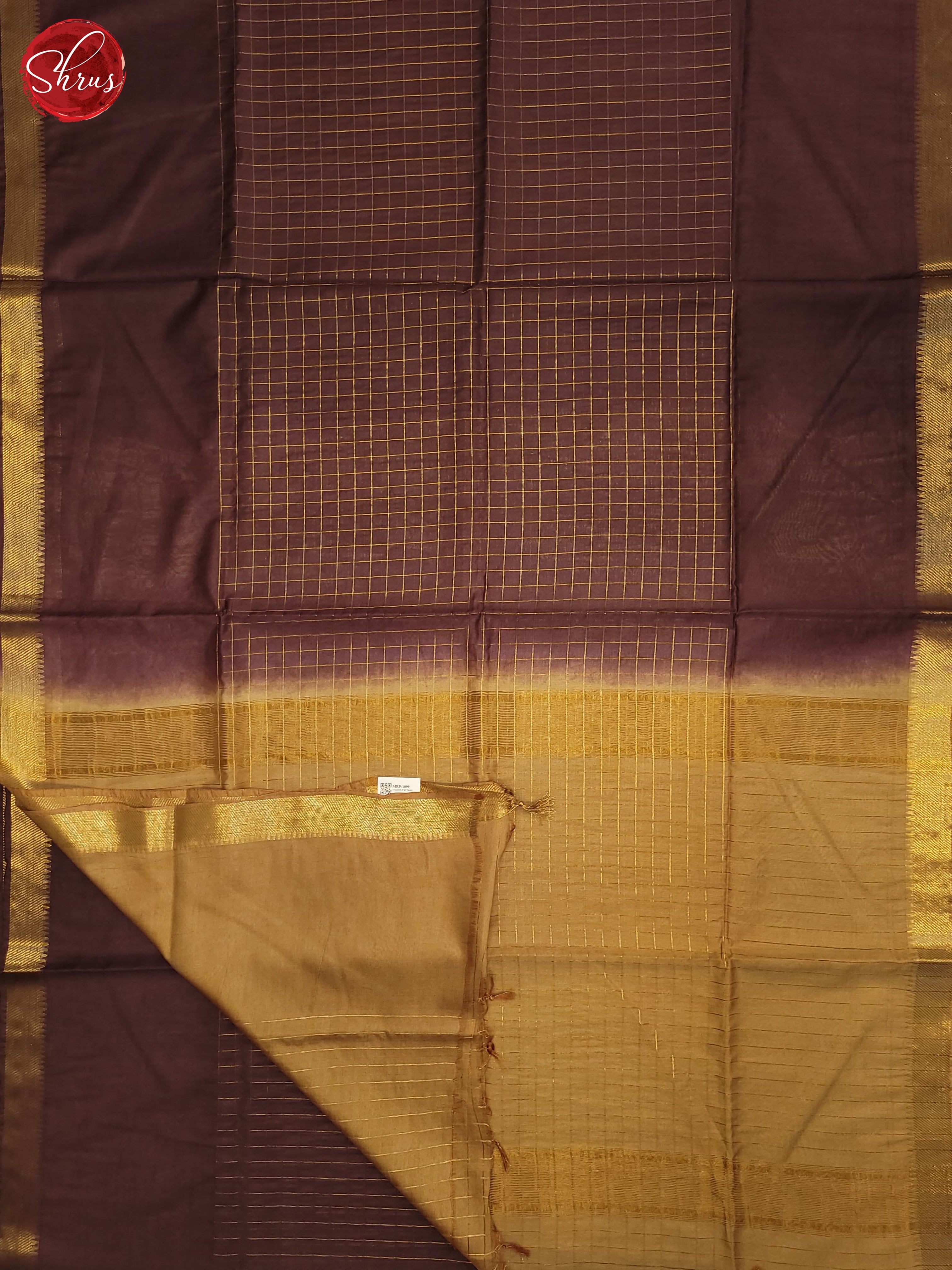 Brown & Elachi Green - Semi Tussar Saree - Shop on ShrusEternity.com