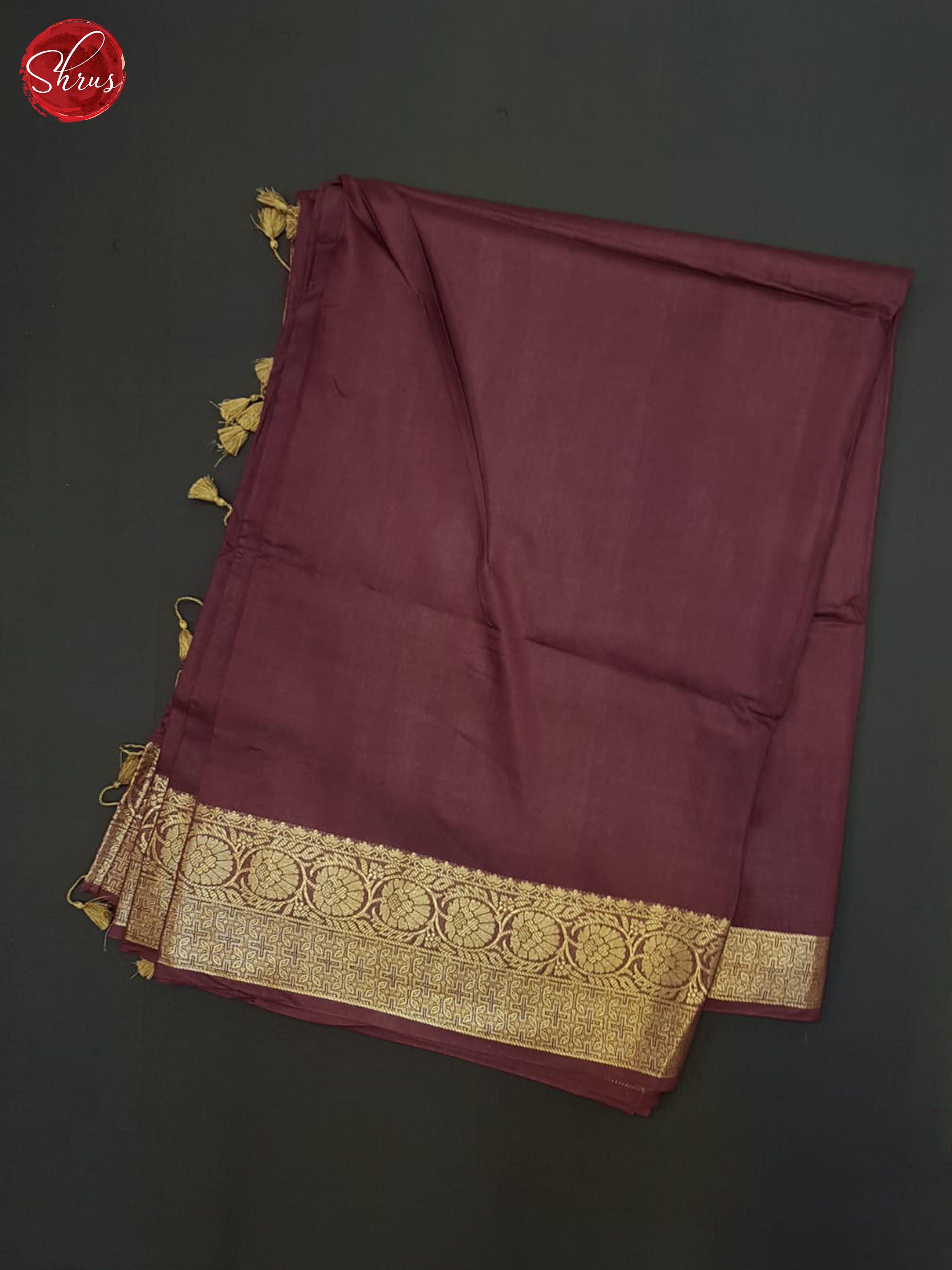 Brown(Single Tone)- Semi Crepe Saree - Shop on ShrusEternity.com