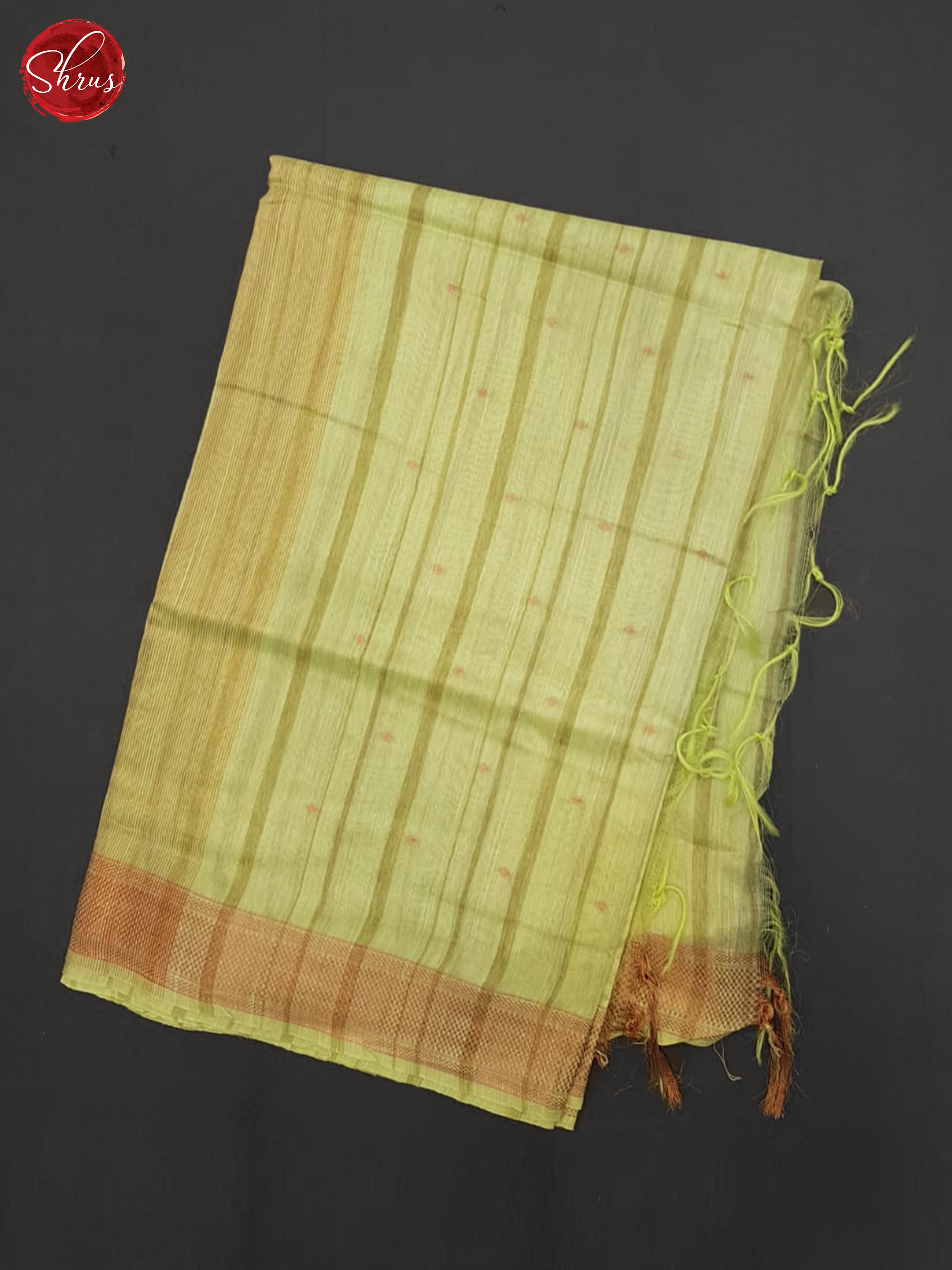 Green(Single Tone) - Semi Tussar Saree - Shop on ShrusEternity.com
