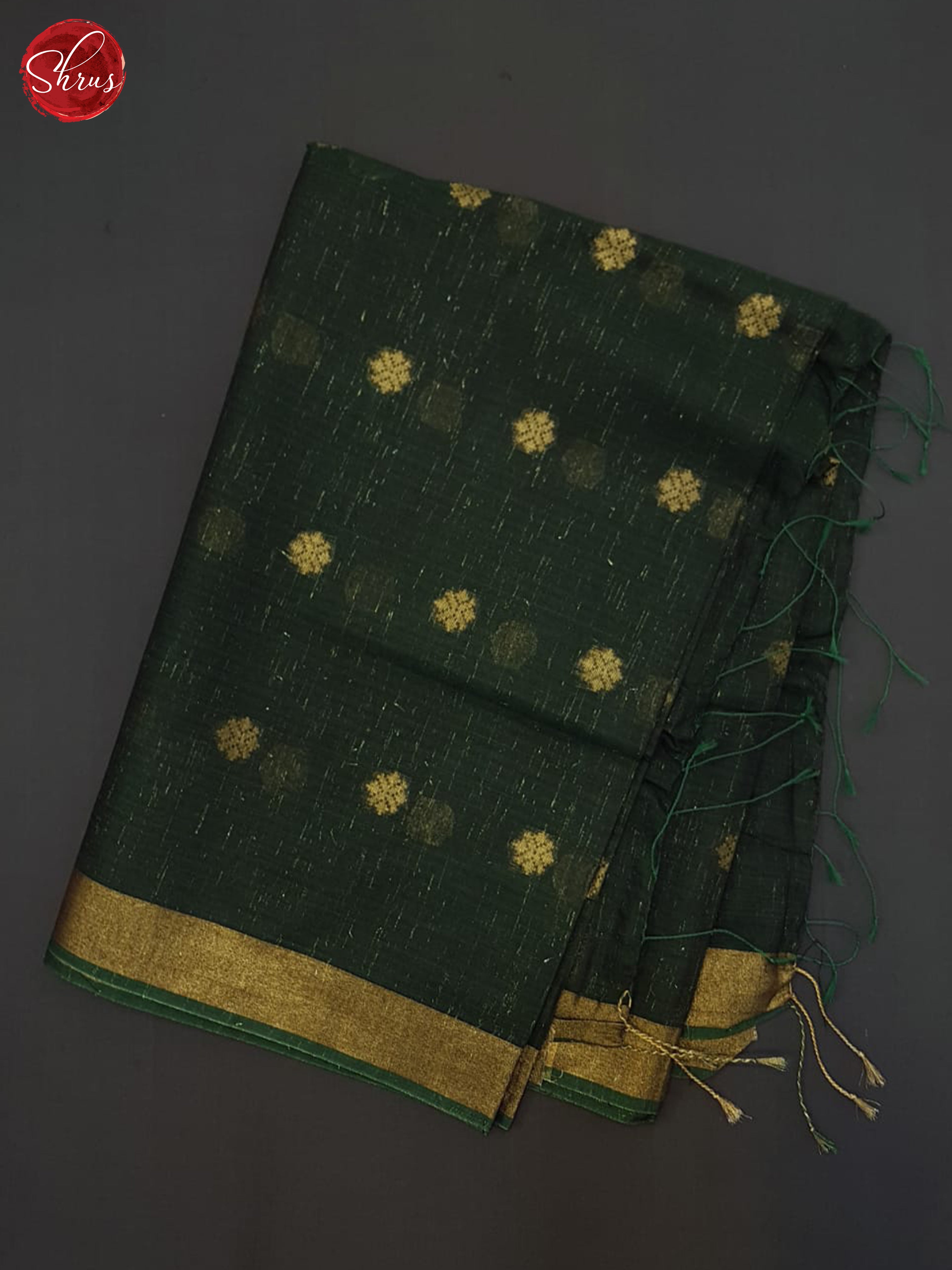 Green(Single Tone) - Semi Tussar Saree - Shop on ShrusEternity.com