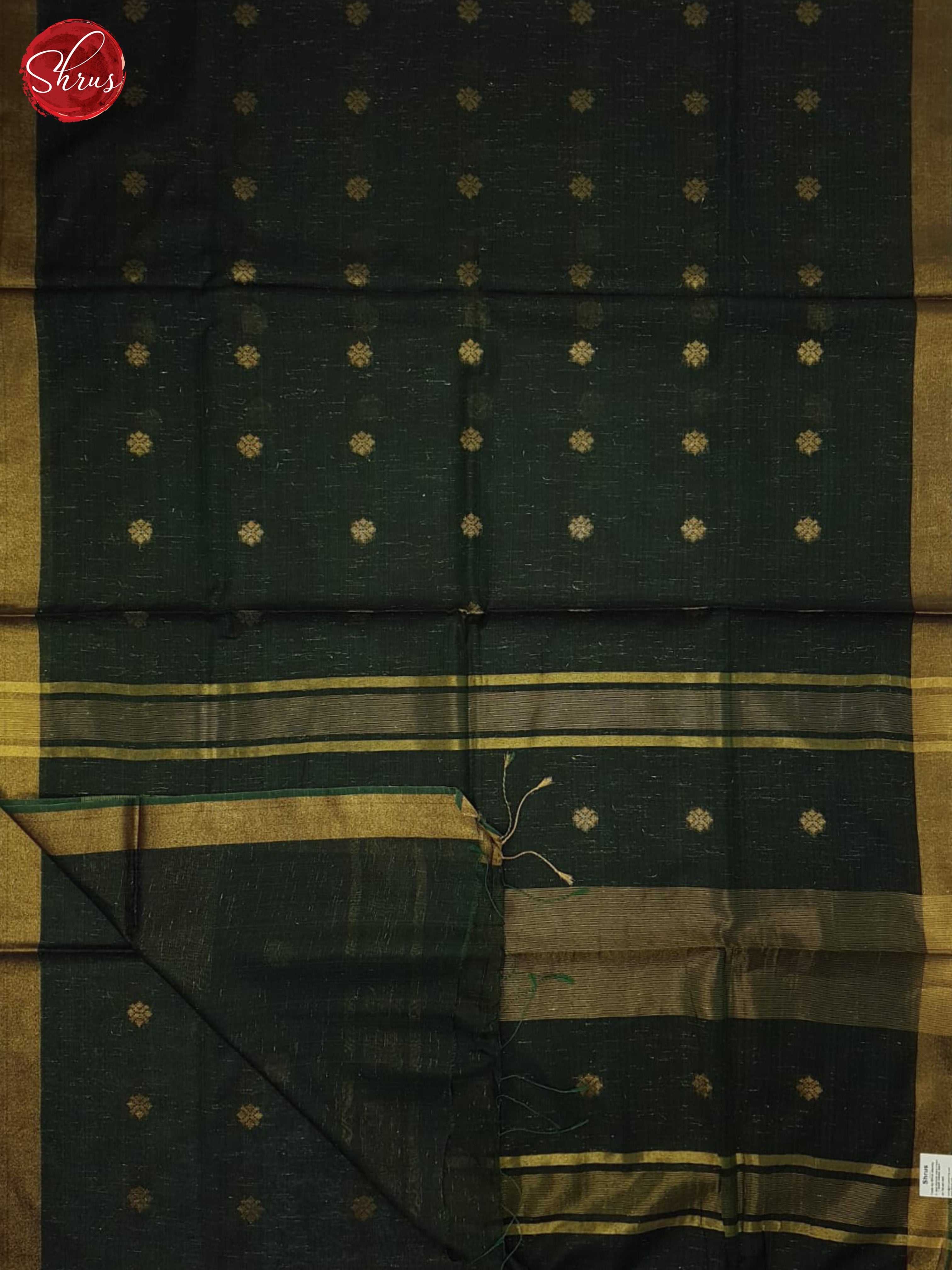 Green(Single Tone) - Semi Tussar Saree - Shop on ShrusEternity.com