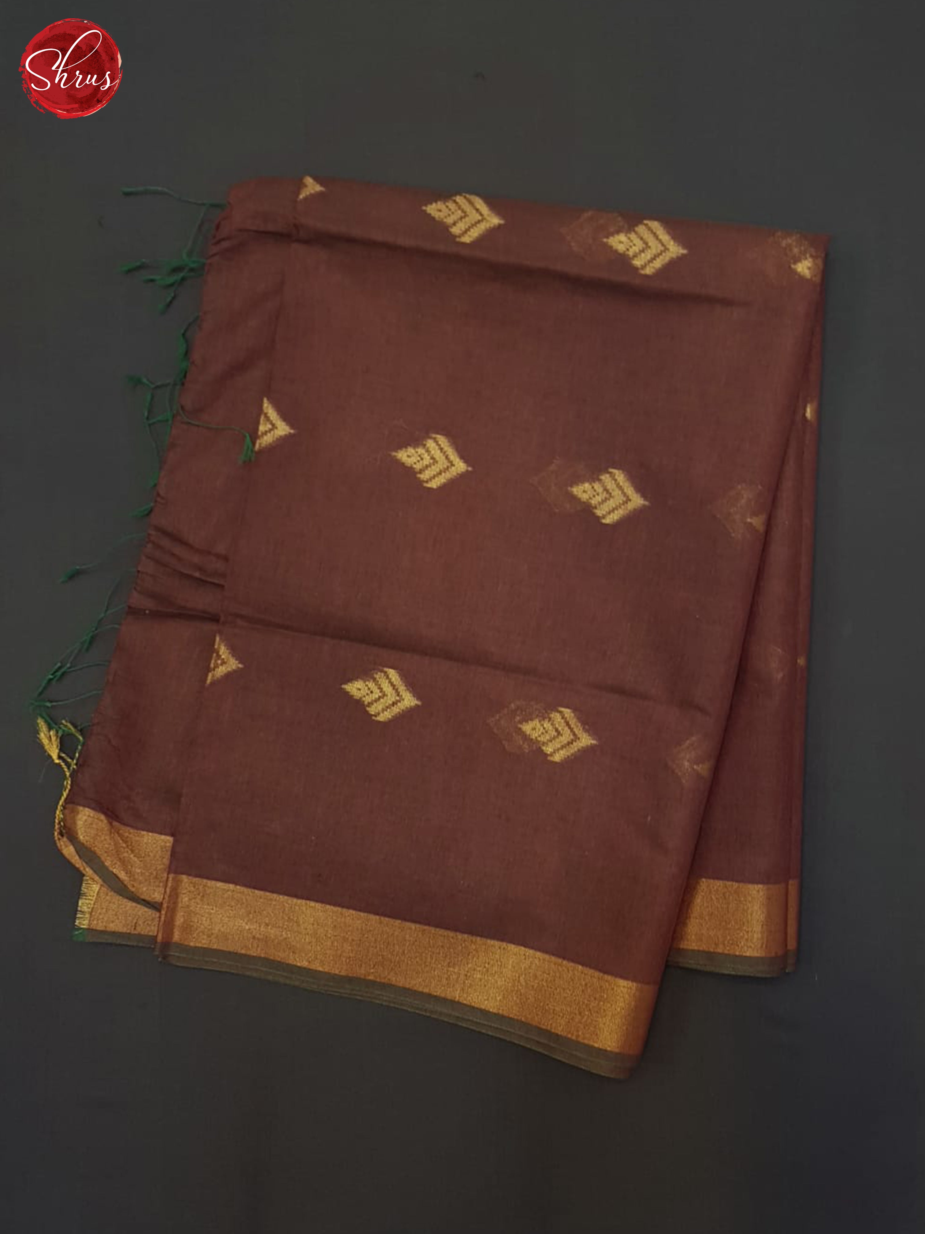 Brown(Single tone) - Semi Tussar Saree - Shop on ShrusEternity.com