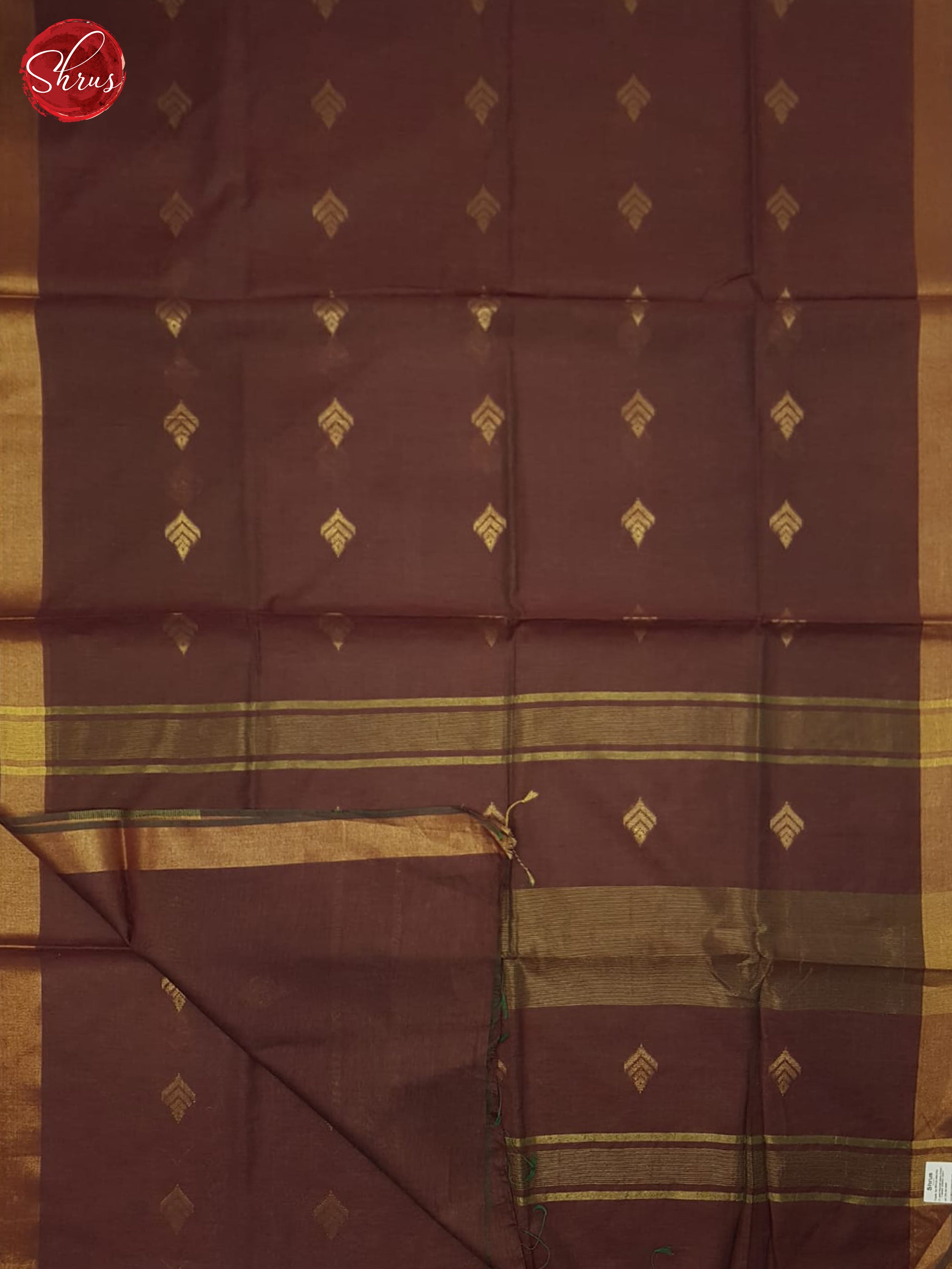 Brown(Single tone) - Semi Tussar Saree - Shop on ShrusEternity.com