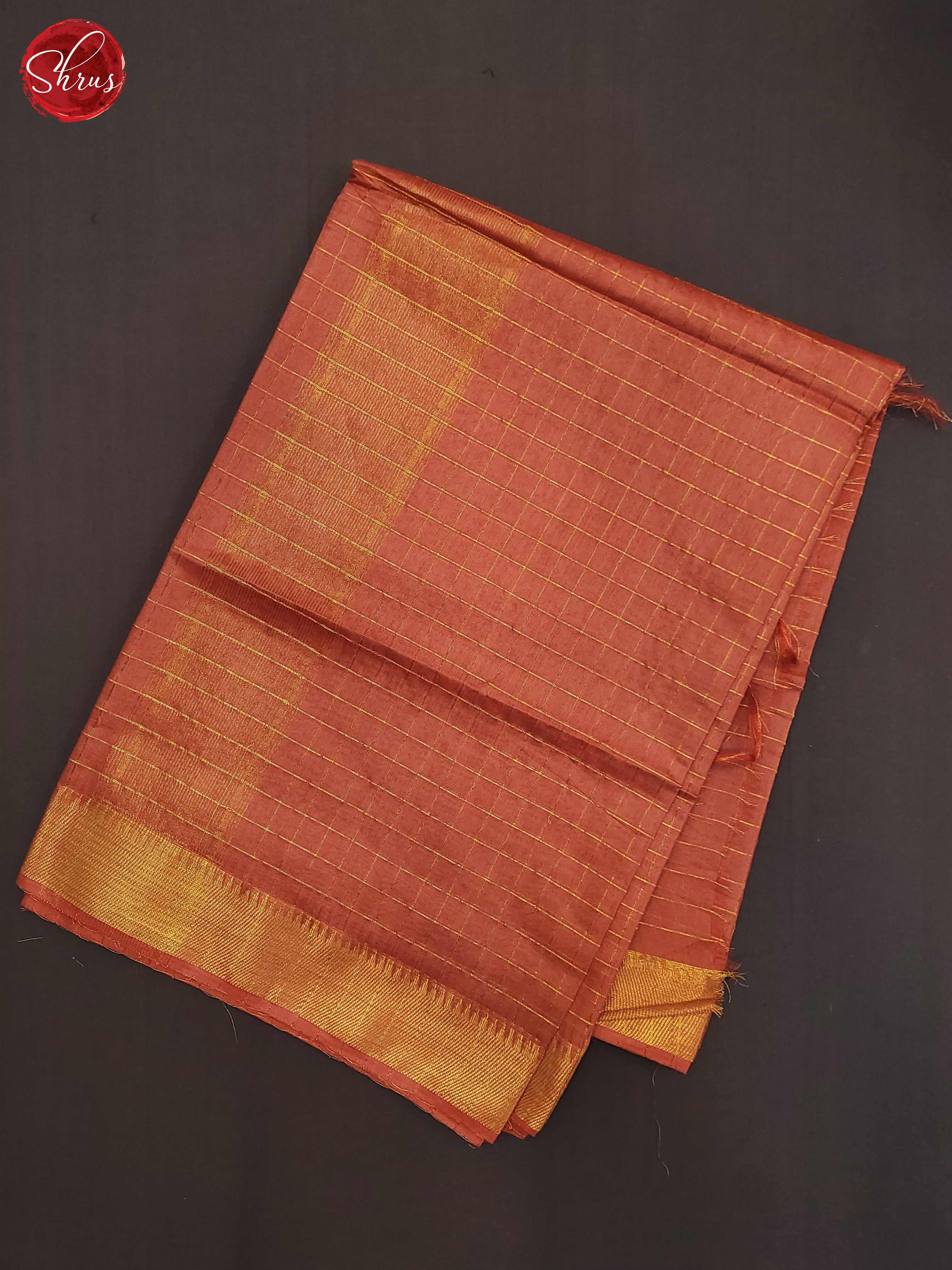 Dusty Red(Single Tone)- Semi Tussar Saree - Shop on ShrusEternity.com