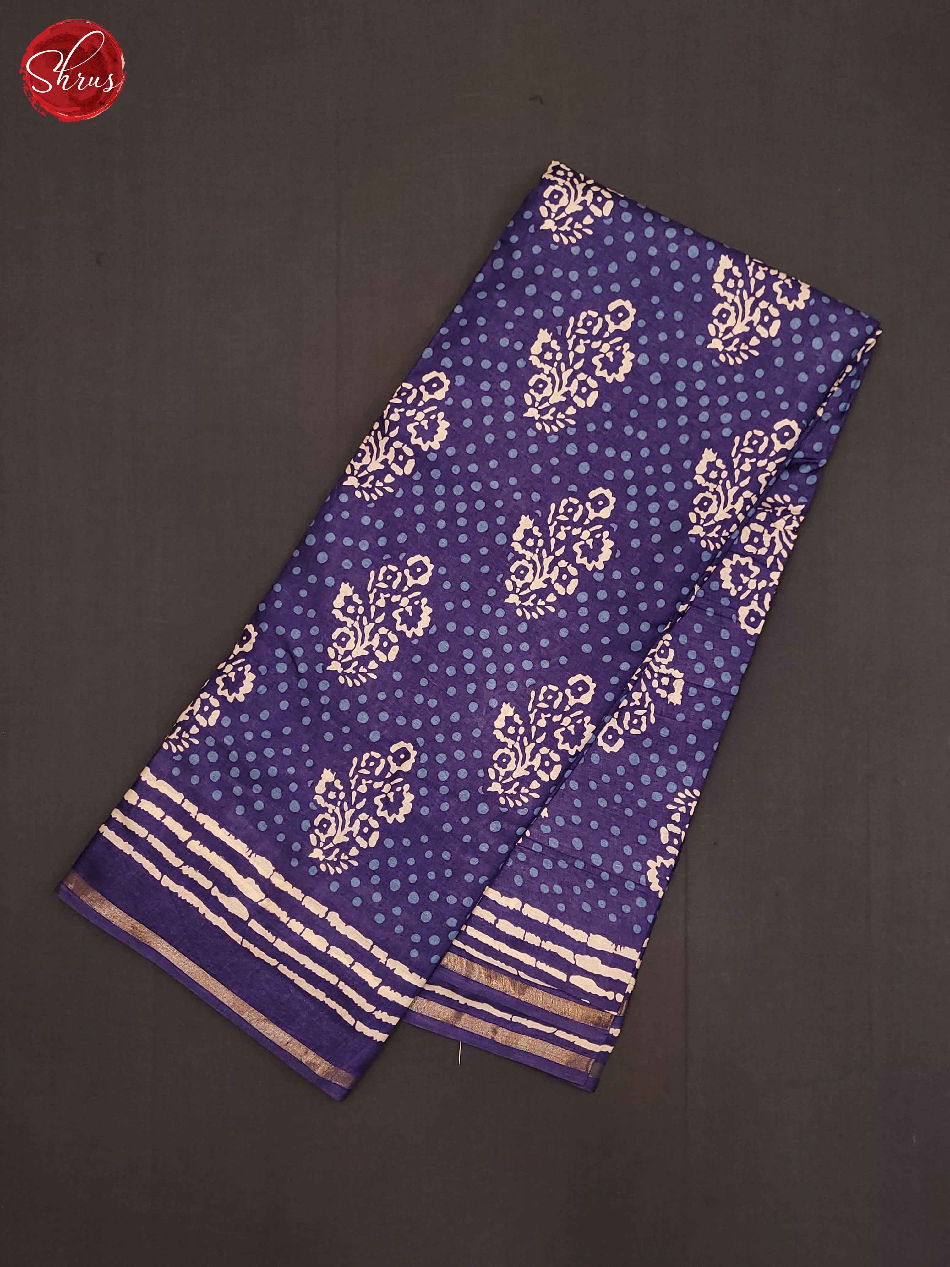 Blue(Single Tone) - Semi Crepe Saree - Shop on ShrusEternity.com