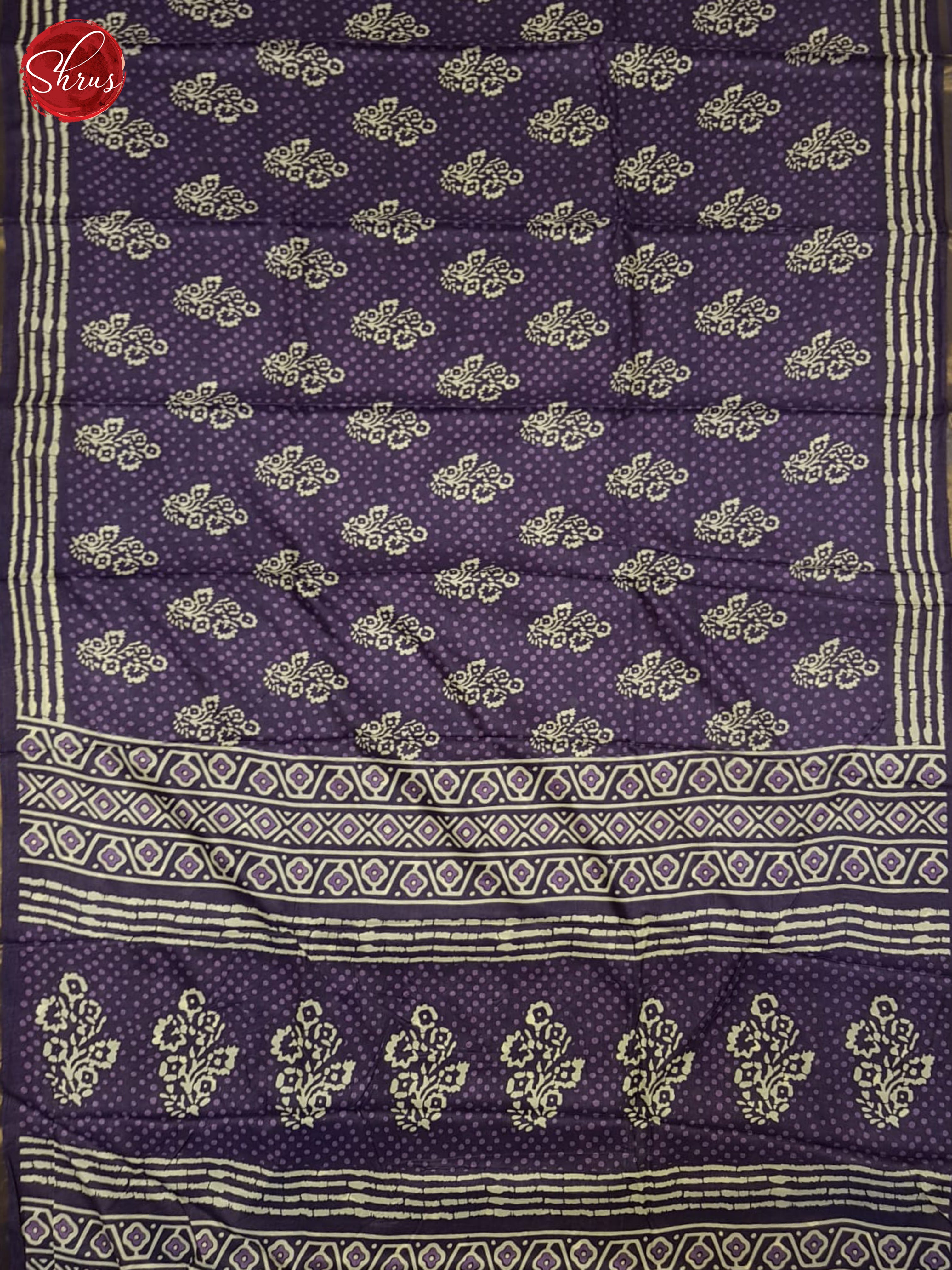 Dusty Violet (Single Tone)- Semi Crepe Saree - Shop on ShrusEternity.com