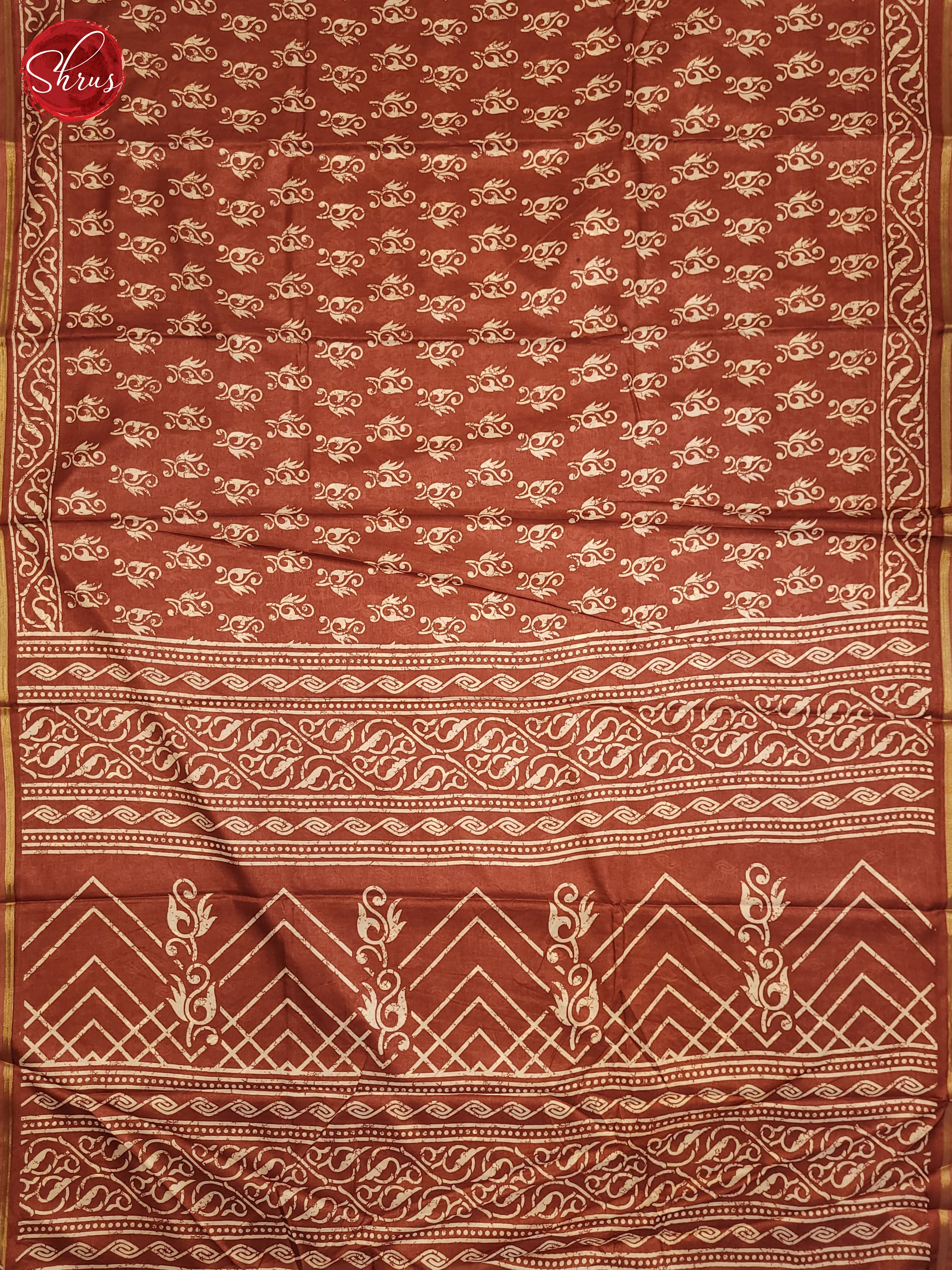 Bronze(Single Tone) - Semi Crepe Saree - Shop on ShrusEternity.com