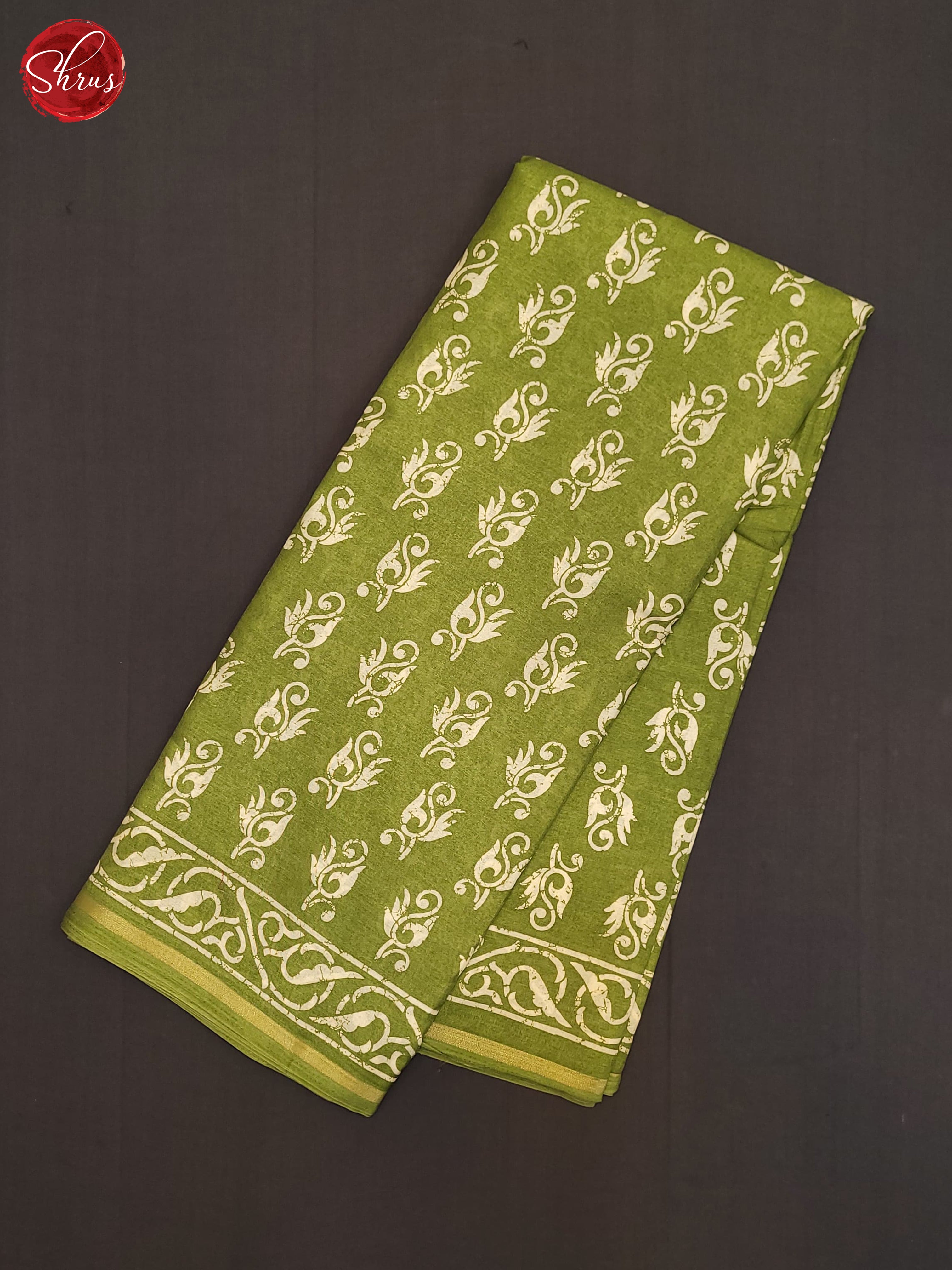 Green(Single Tone) - Semi Crepe Saree - Shop on ShrusEternity.com