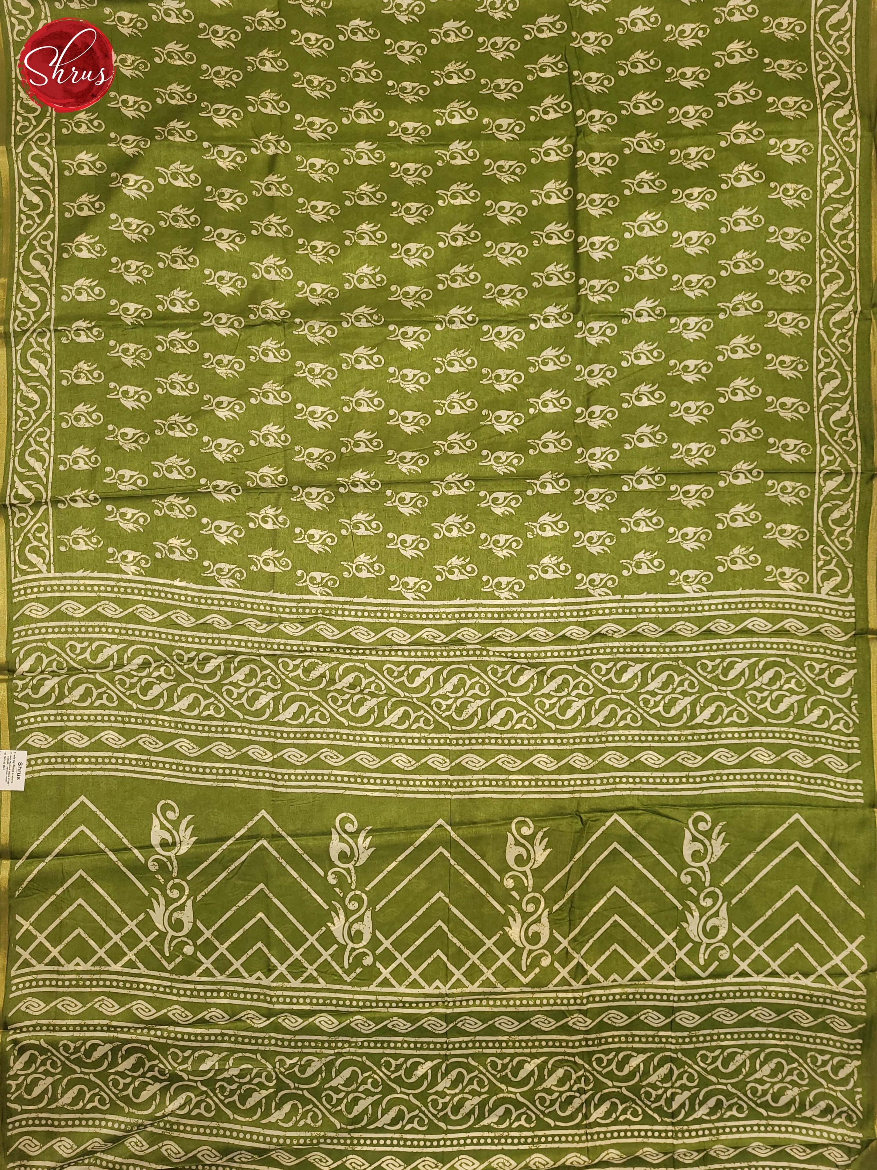 Green(Single Tone) - Semi Crepe Saree - Shop on ShrusEternity.com