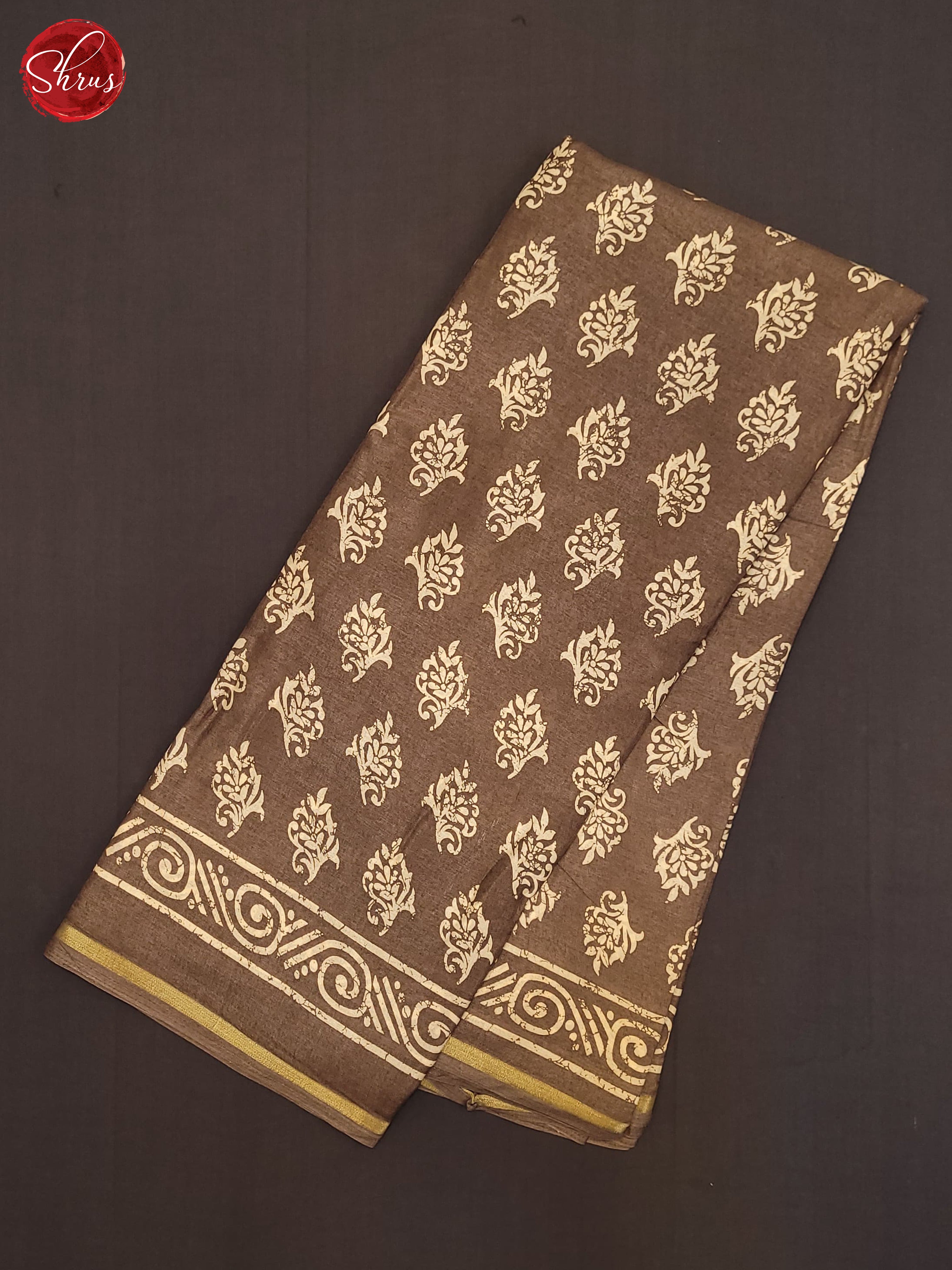 Light Brown(single Tone) - Semi Crepe Saree - Shop on ShrusEternity.com