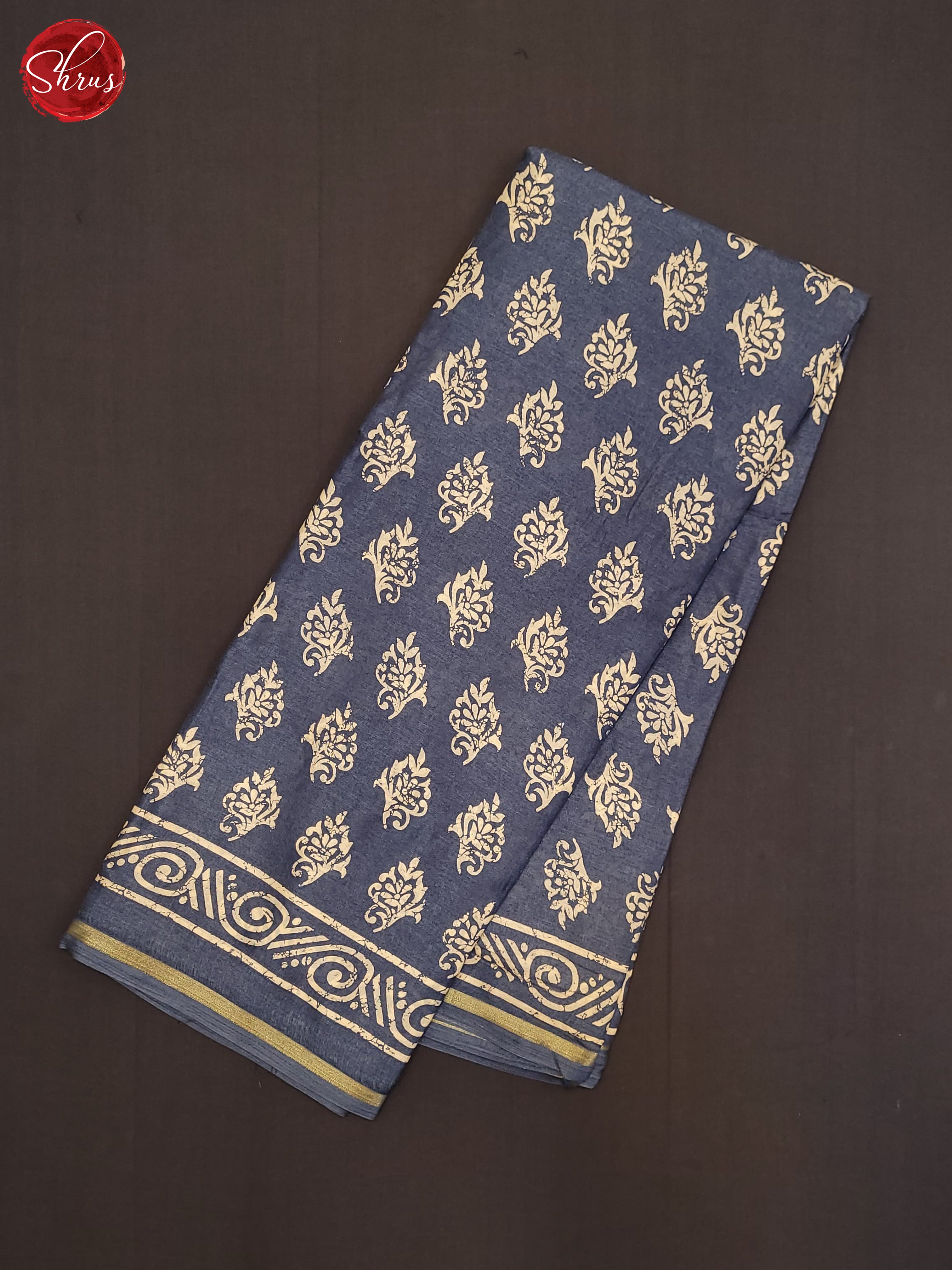 Blue(Single Tone)- Semi Crepe Saree - Shop on ShrusEternity.com