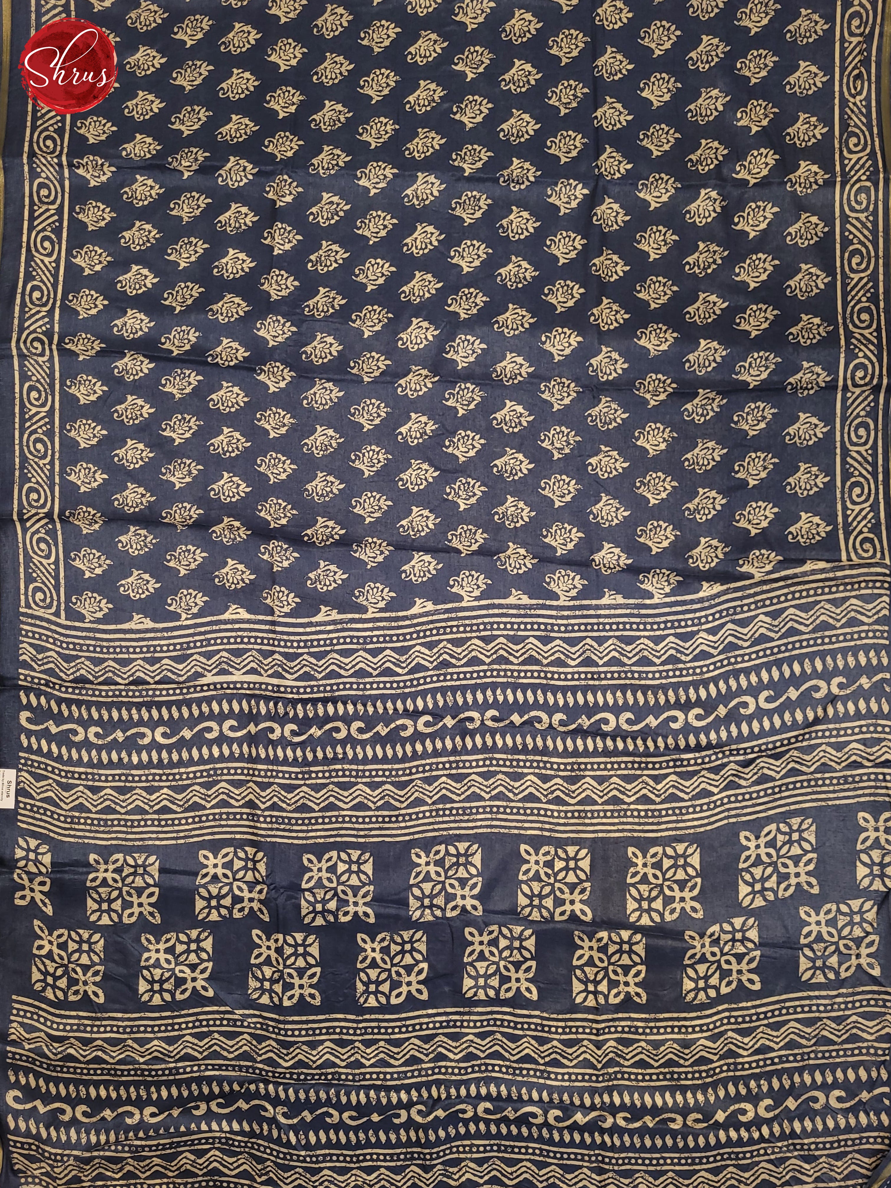 Blue(Single Tone)- Semi Crepe Saree - Shop on ShrusEternity.com