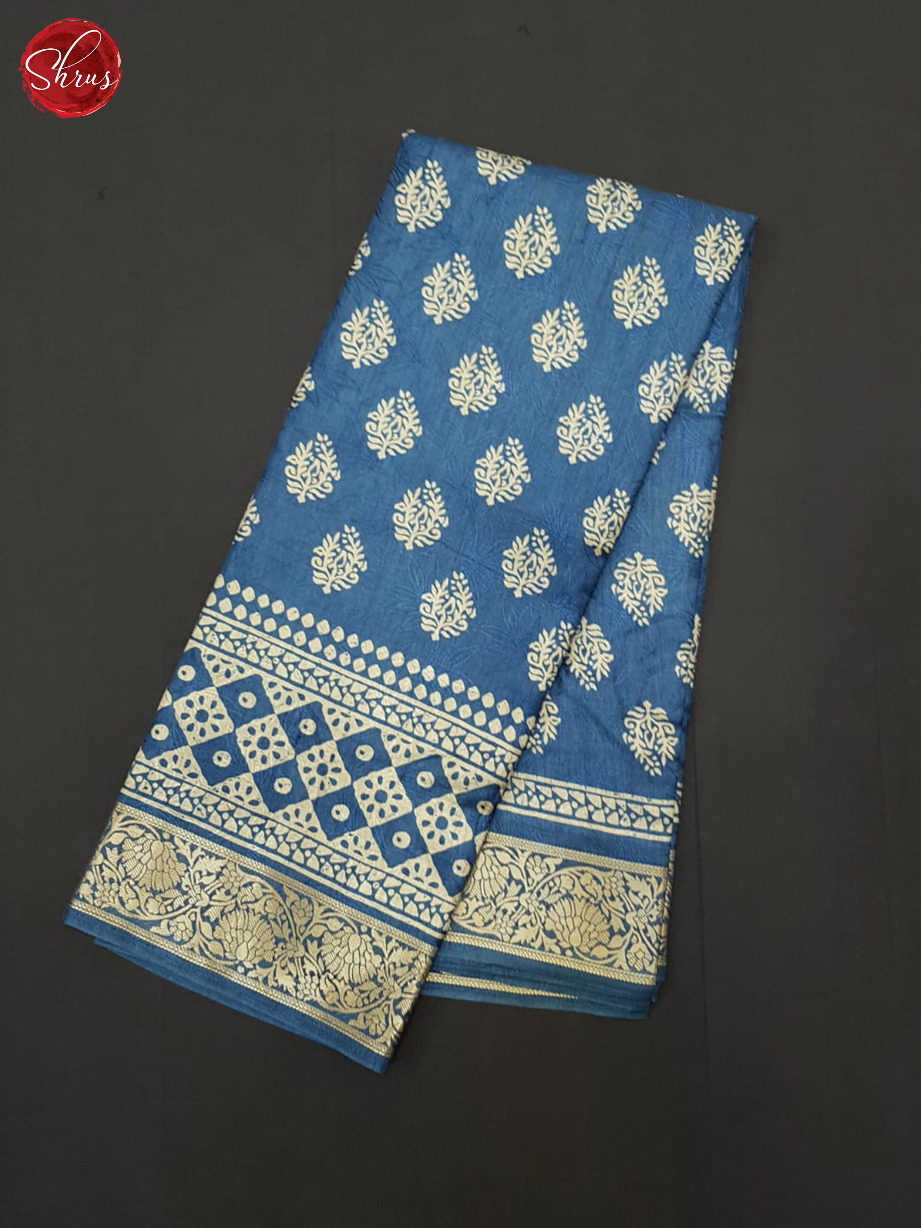 Blue(Single Tone)- Semi crepe Saree - Shop on ShrusEternity.com
