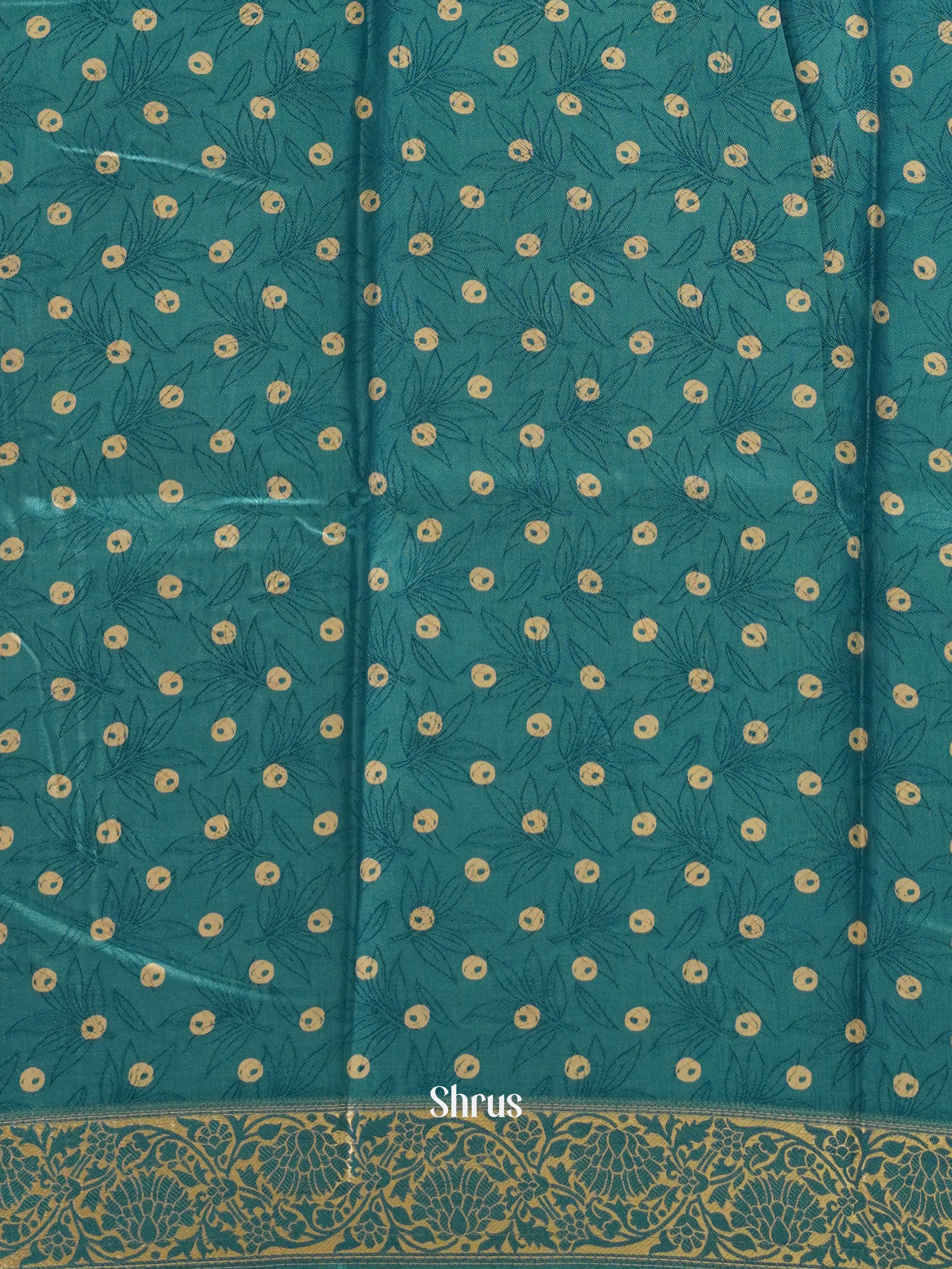 Blue(SIngle Tone) - Semi Crepe Saree - Shop on ShrusEternity.com