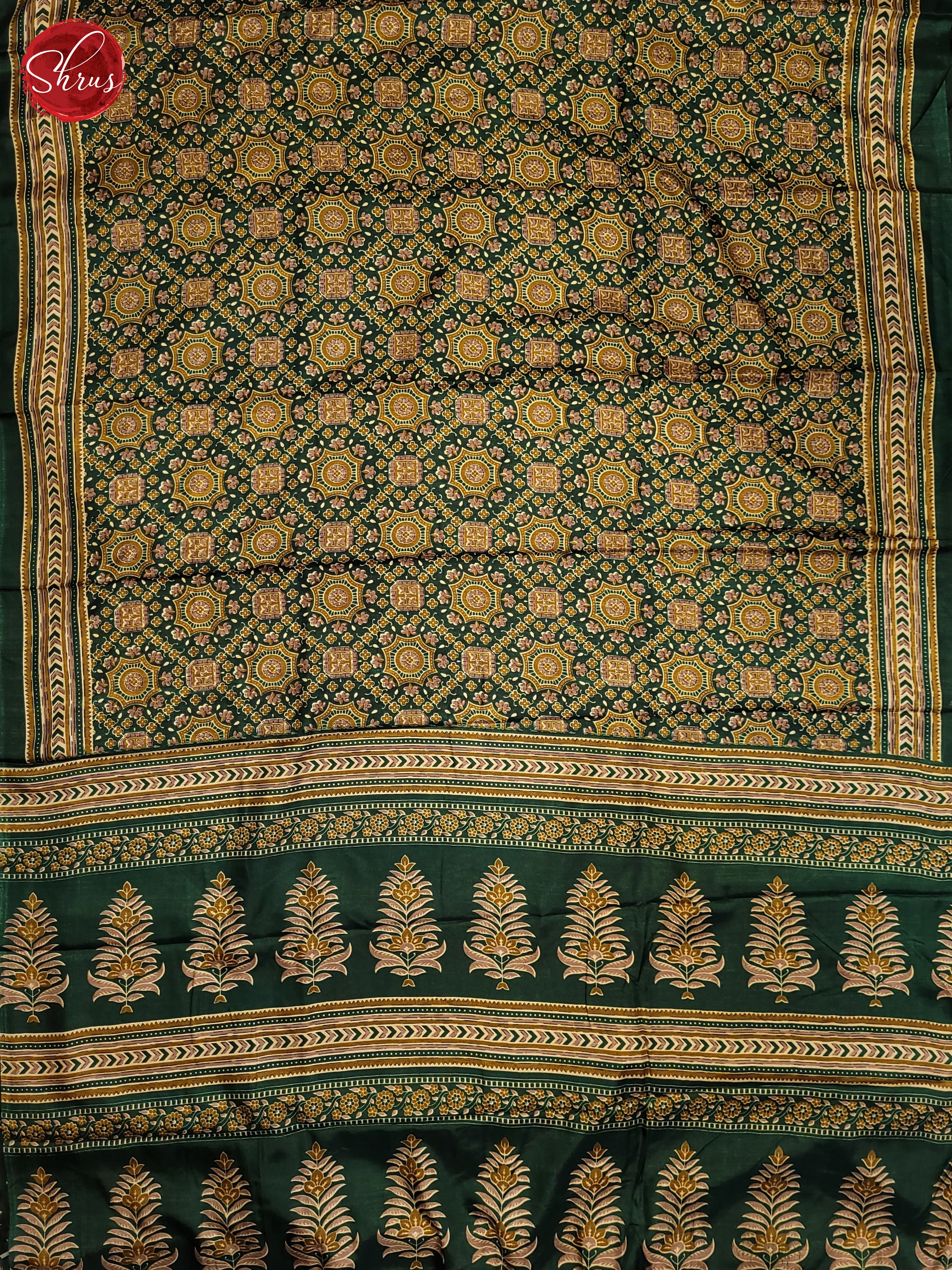 Green(Single Tone) - Semi Crepe Saree - Shop on ShrusEternity.com