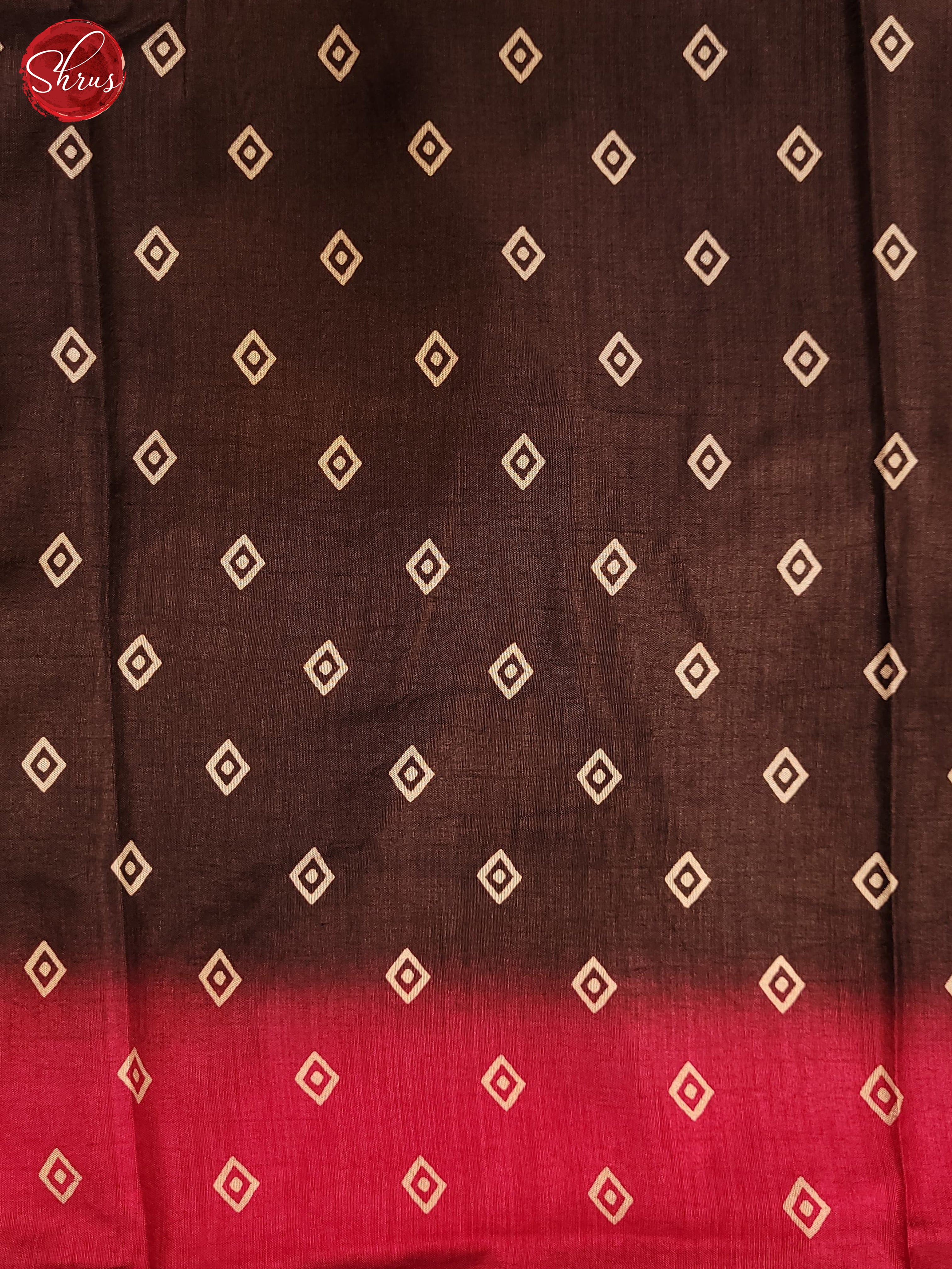Brown & Pink- Semi Crepe Saree - Shop on ShrusEternity.com