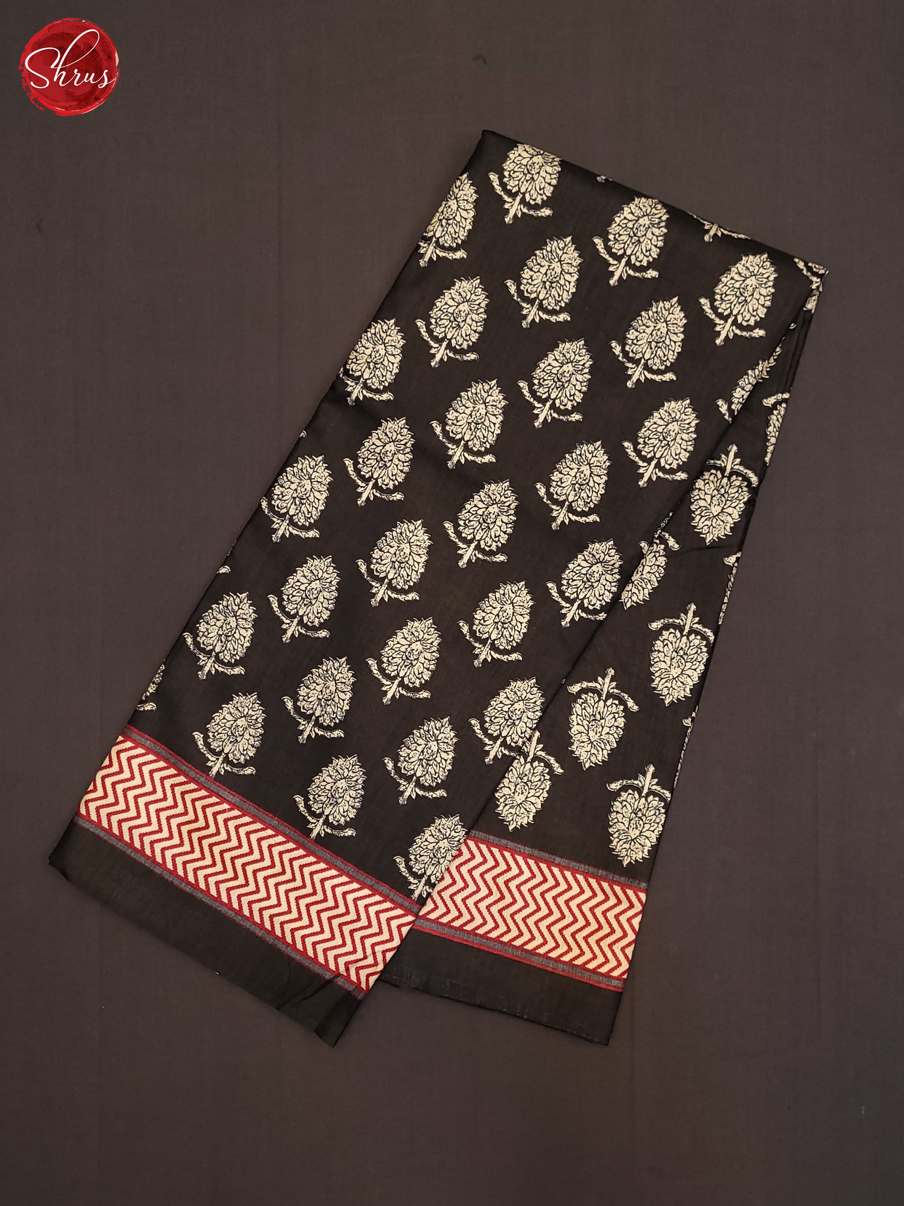 Black(SIngle Tone) - Semi Crepe Saree - Shop on ShrusEternity.com