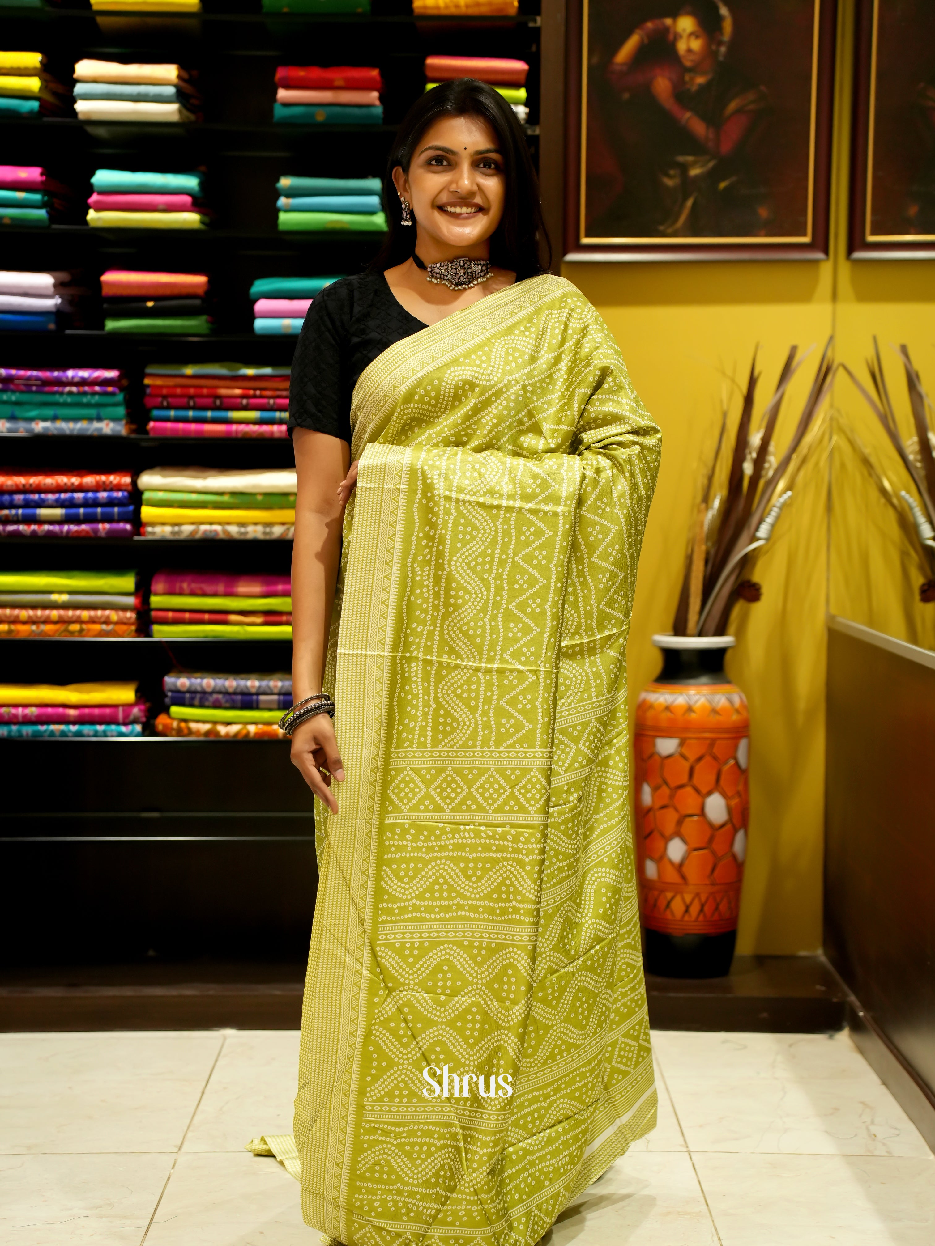 Green(single Tone) - Semi Crepe - Shop on ShrusEternity.com