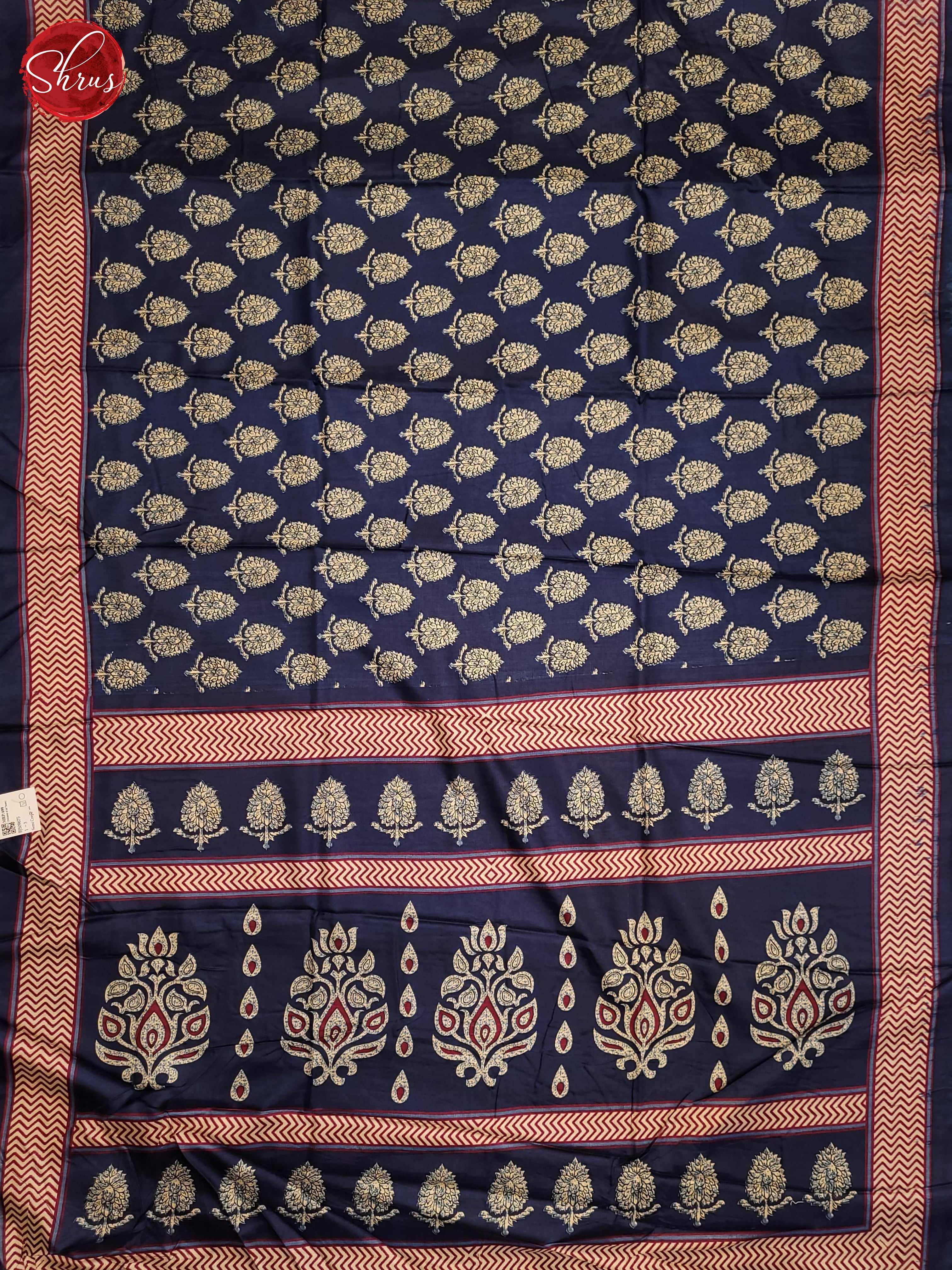 Blue(SIngle Tone) - Semi Crepe Saree - Shop on ShrusEternity.com