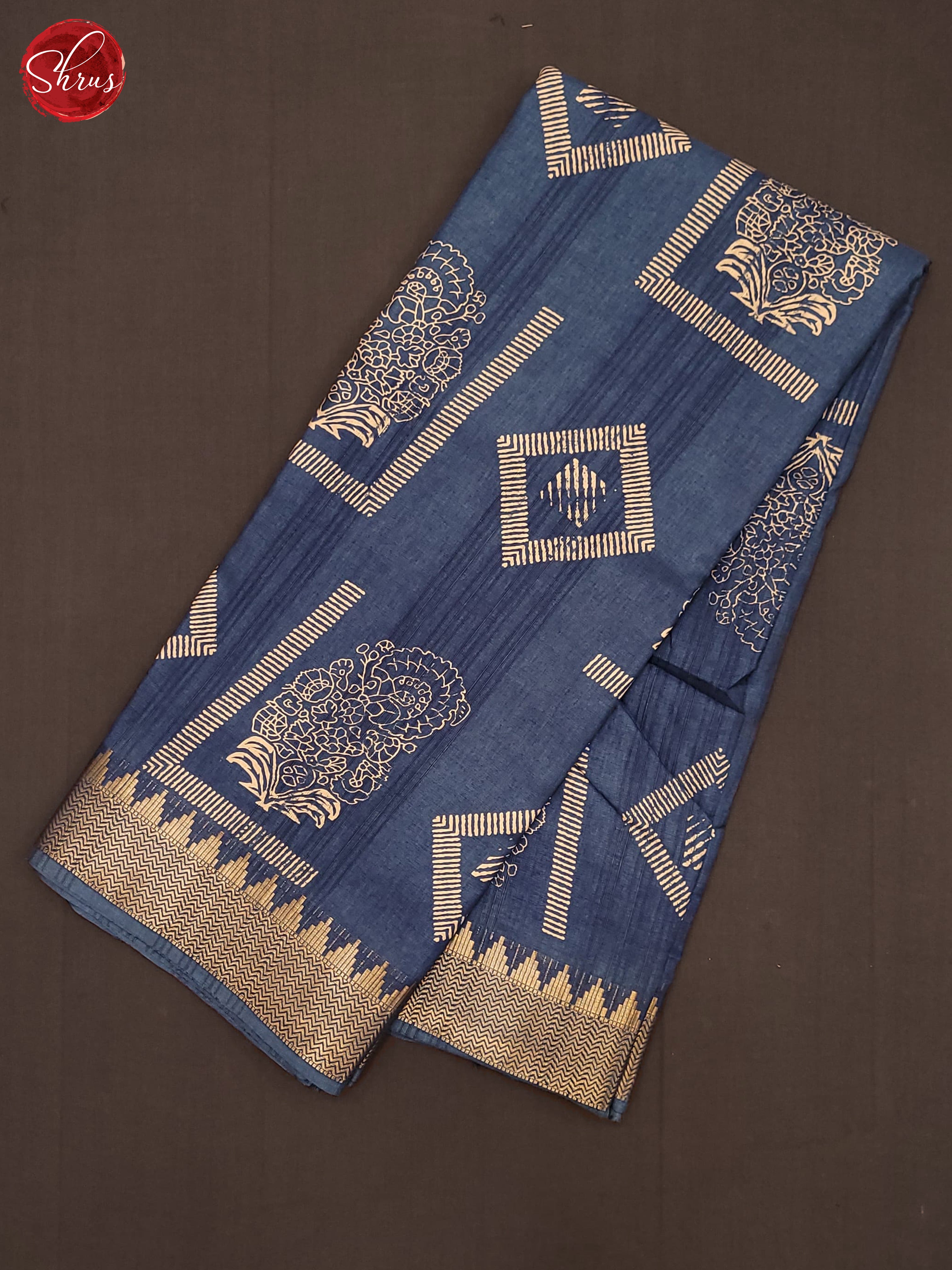 Blue(SIngle Tone)- Semi Crepe Saree - Shop on ShrusEternity.com