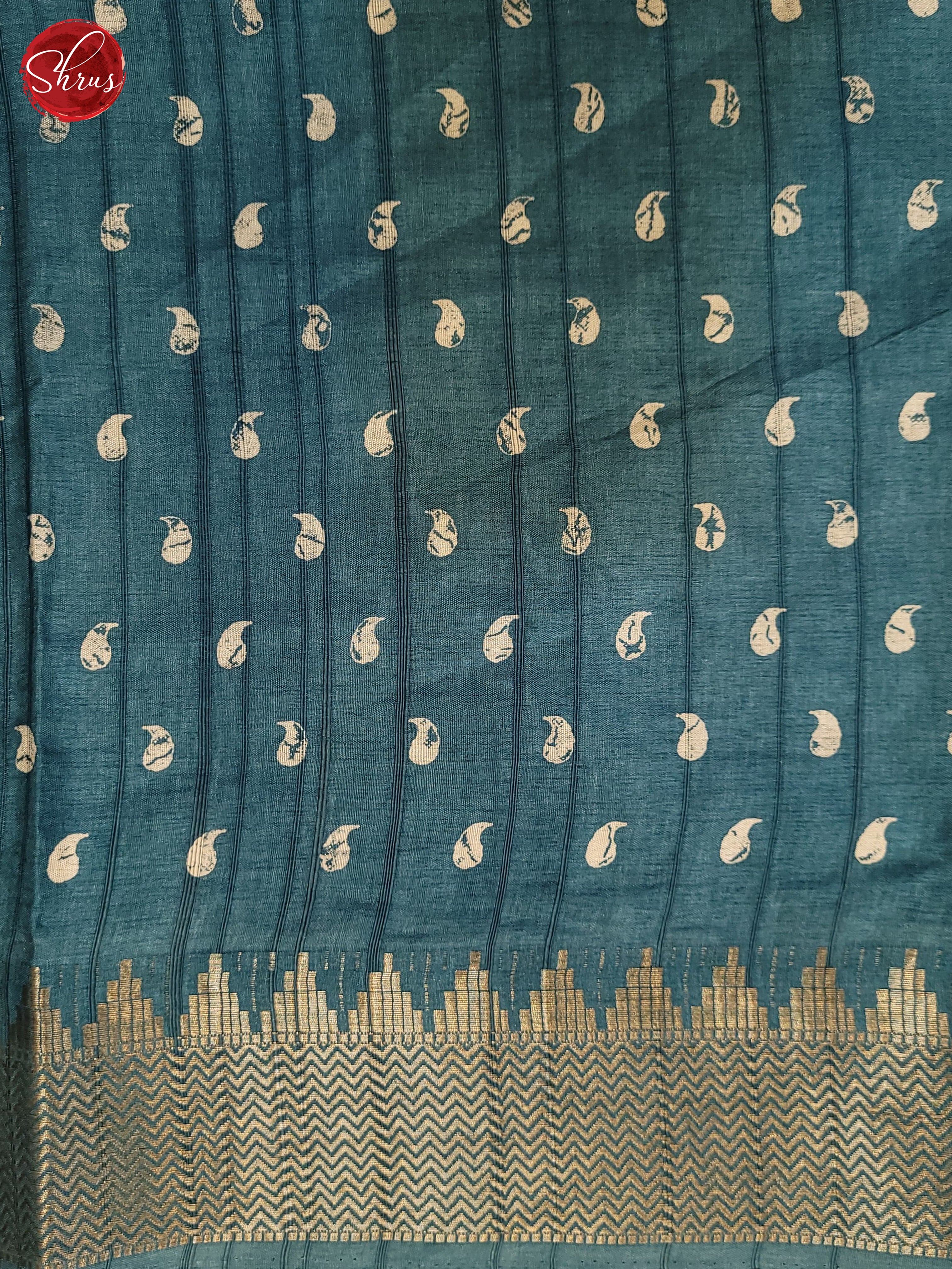 Dusty Blue(Single tone) - Semi Crepe Saree - Shop on ShrusEternity.com