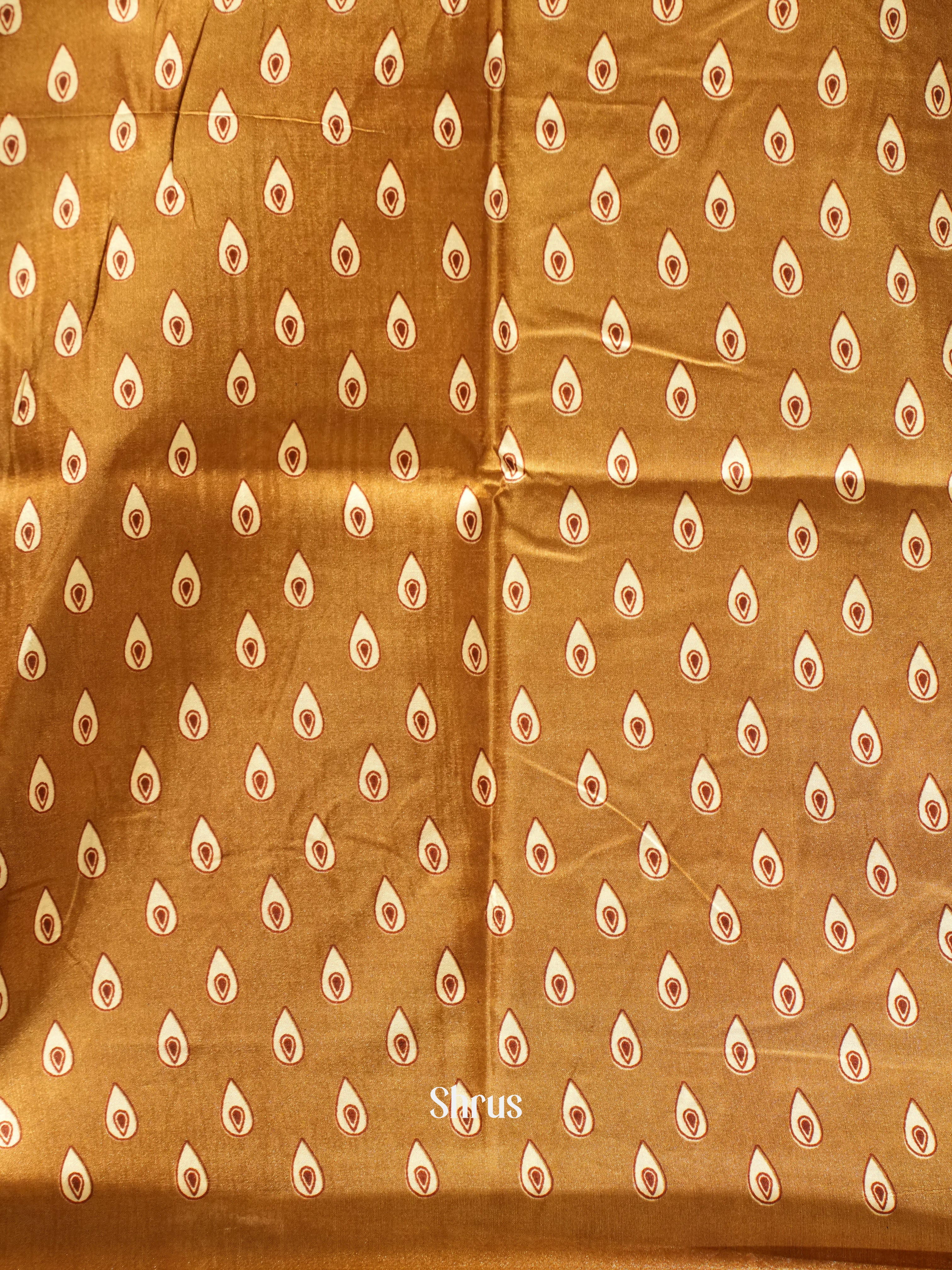 Light Brown(SIngle Tone) - Semi Crepe Saree - Shop on ShrusEternity.com