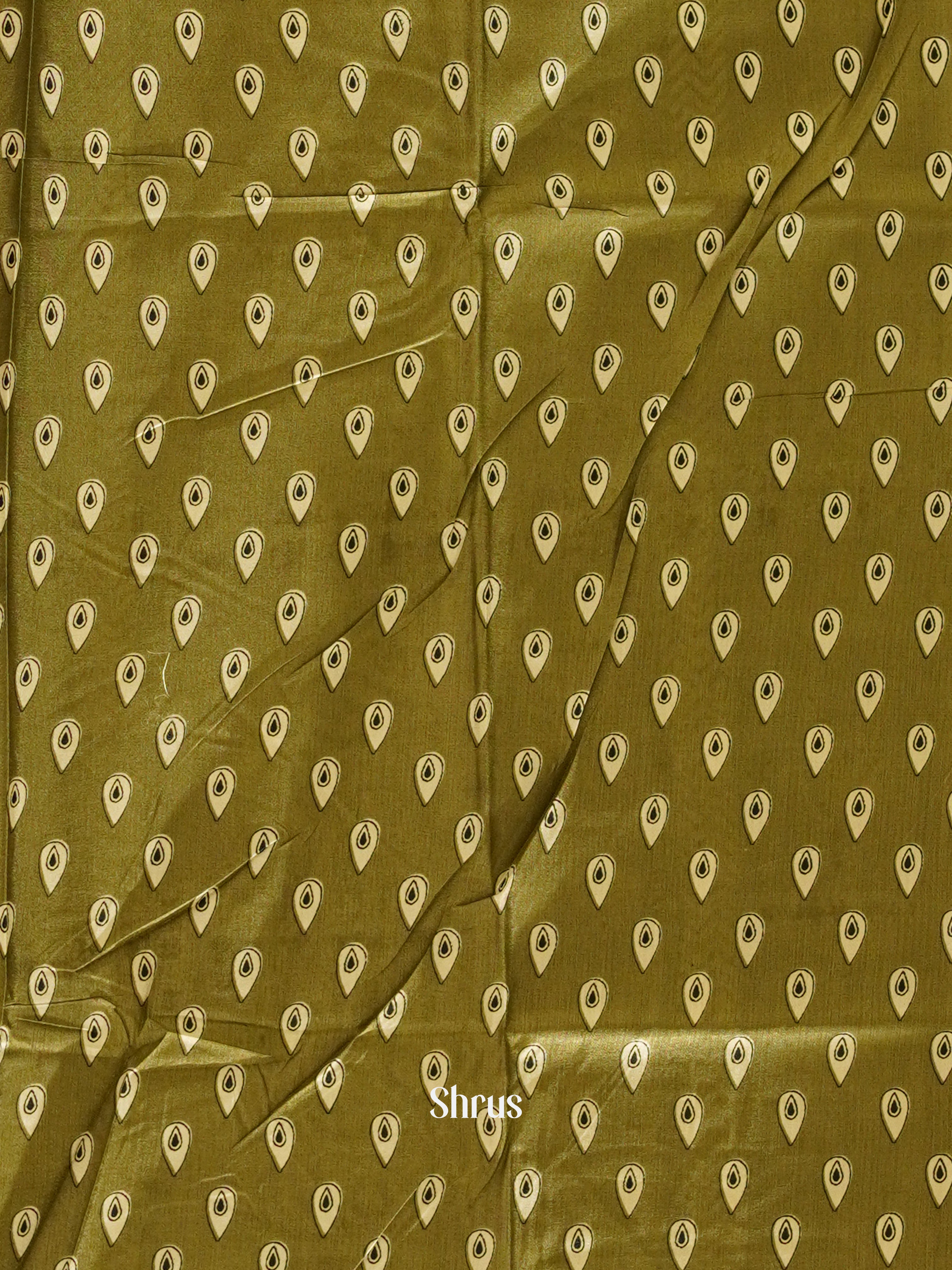 Green(single tone) - Semi Crepe Saree - Shop on ShrusEternity.com