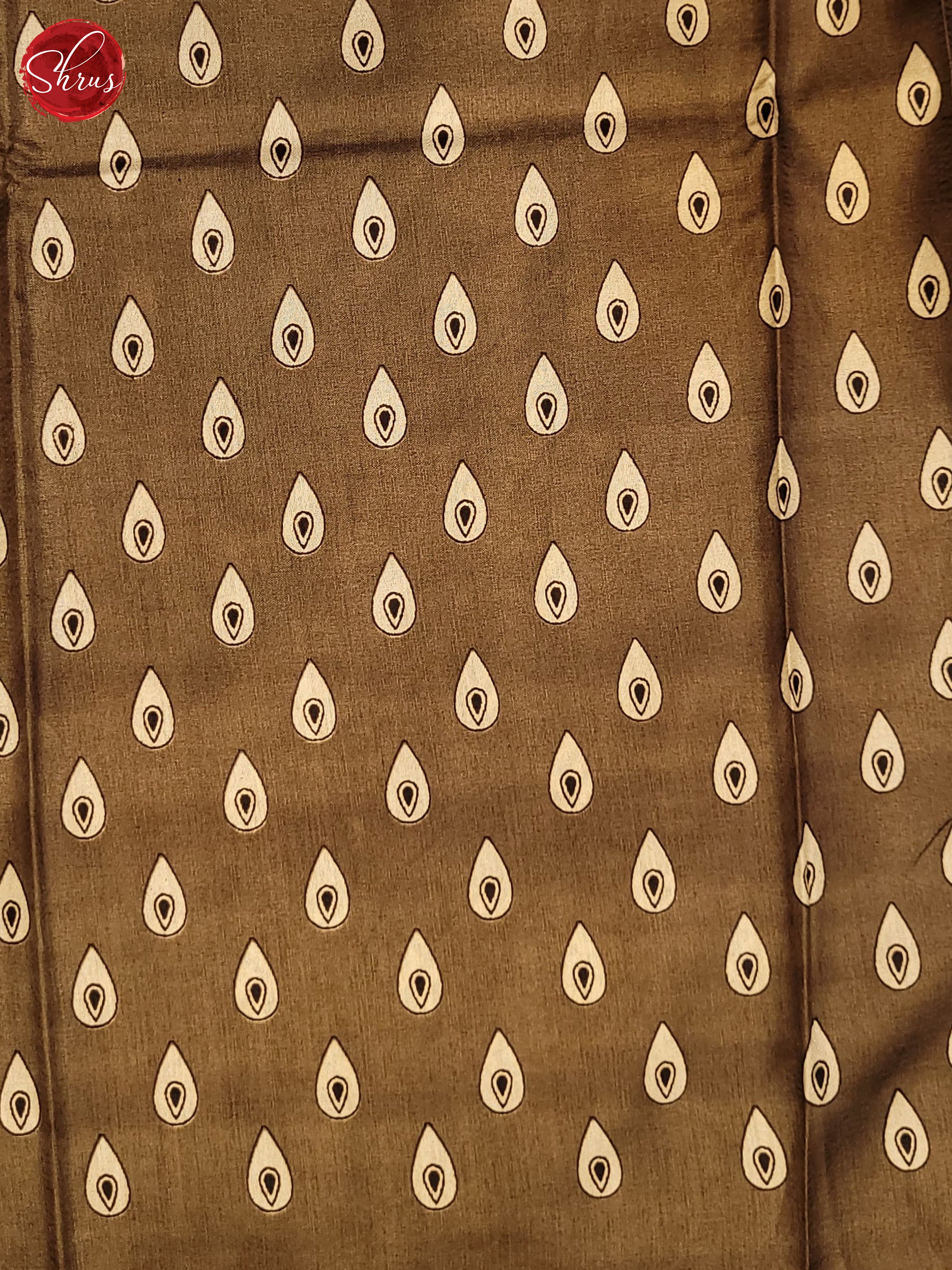 Brown(Single Tone) - Semi Crepe Saree - Shop on ShrusEternity.com