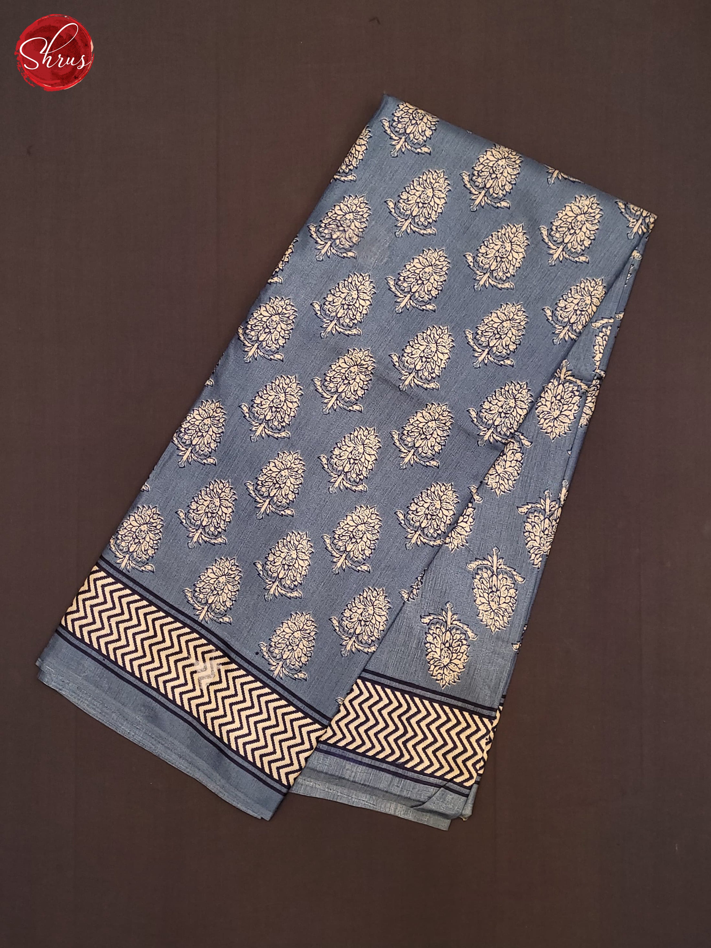 Blue9Single Tone)- Semi Crepe Saree - Shop on ShrusEternity.com