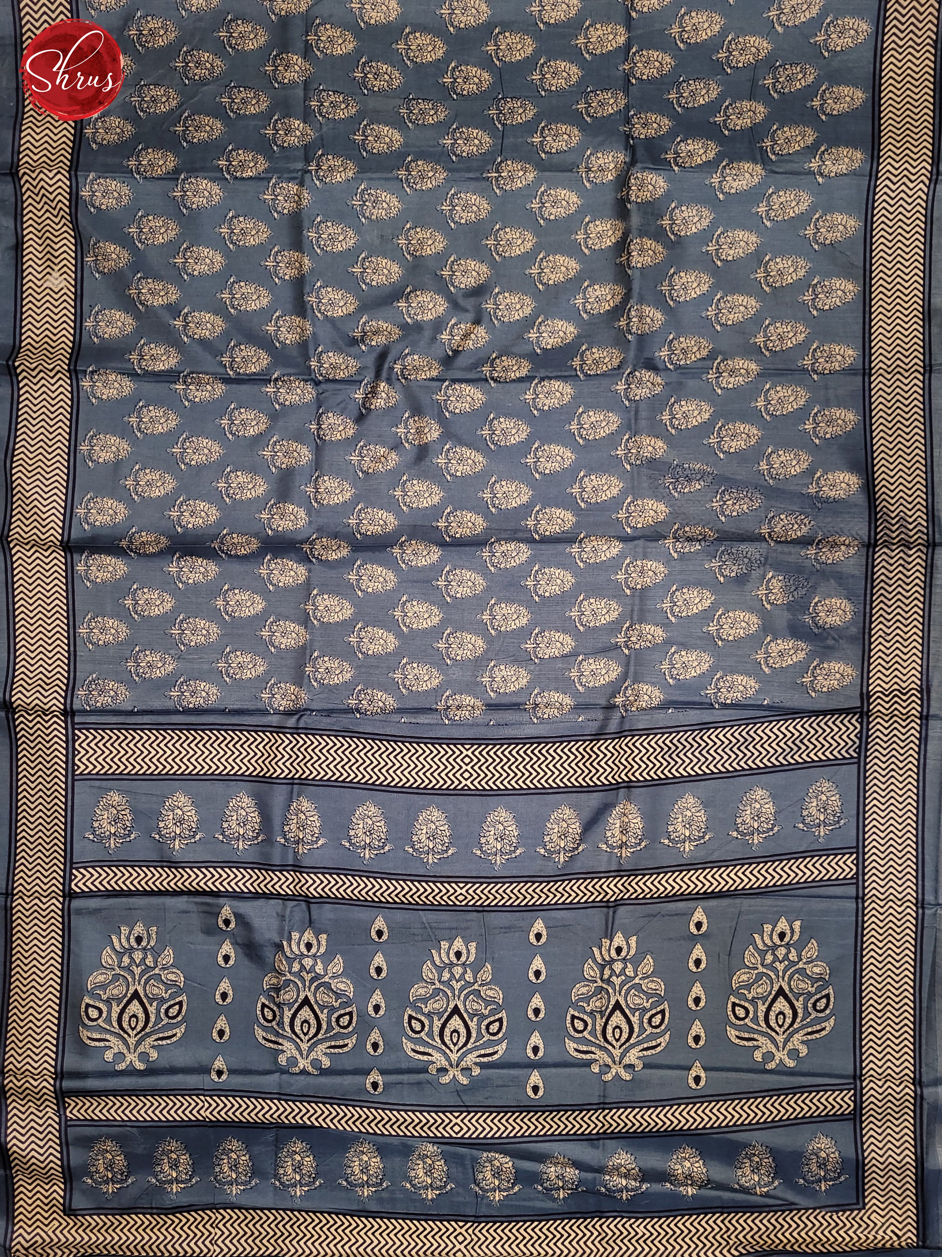 Blue9Single Tone)- Semi Crepe Saree - Shop on ShrusEternity.com