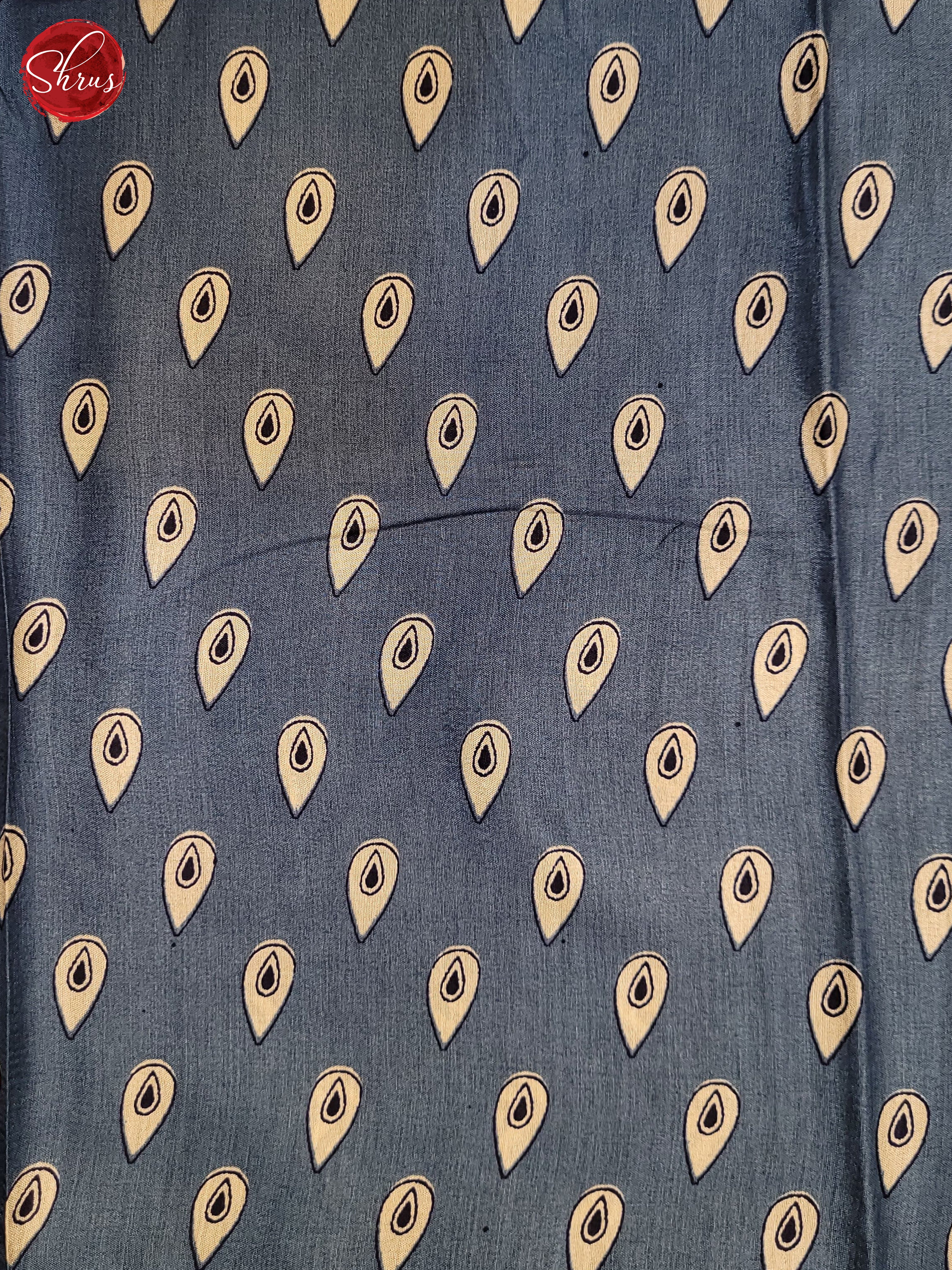 Blue9Single Tone)- Semi Crepe Saree - Shop on ShrusEternity.com