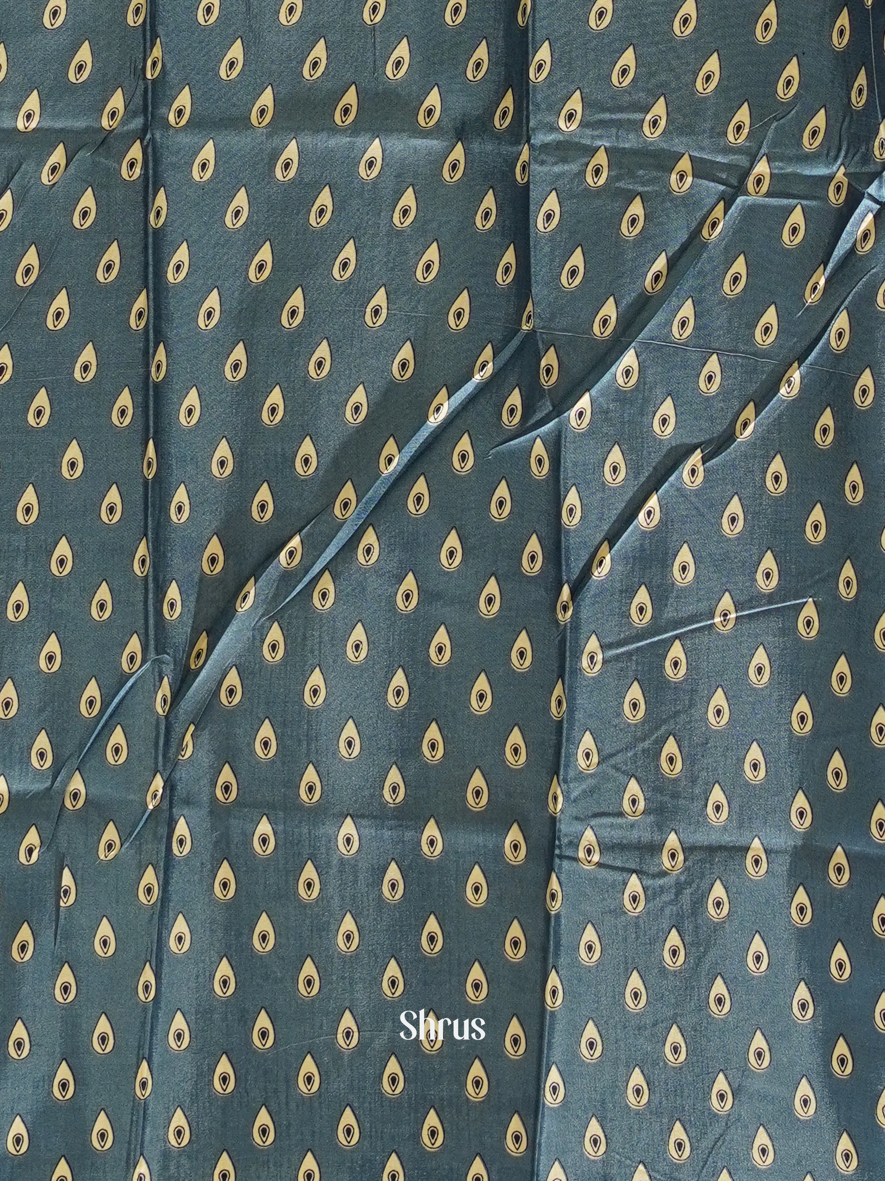 Blue(Single Tone)- Semi Crepe Saree - Shop on ShrusEternity.com