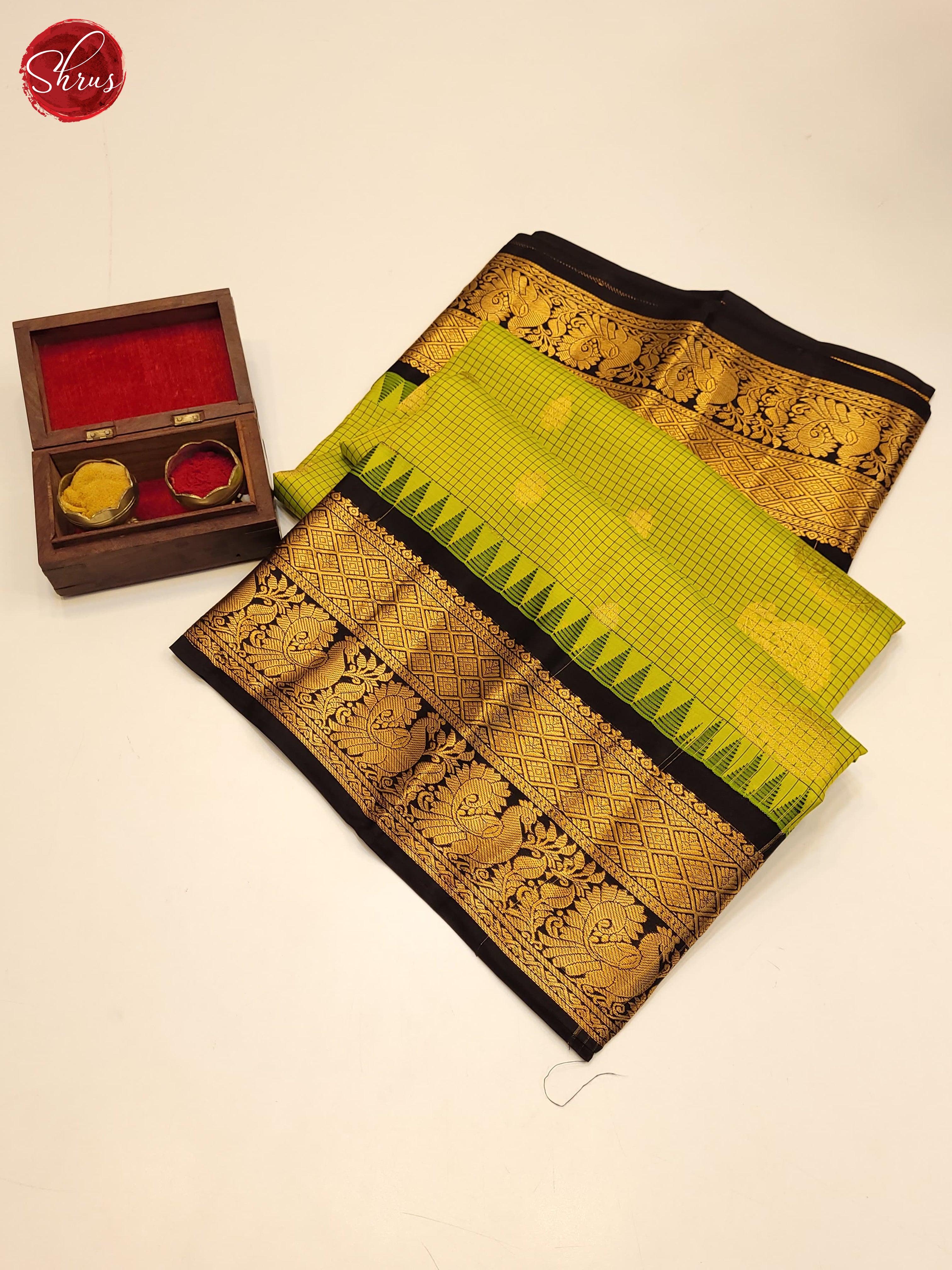 Green & Black - Gadwal silk Saree - Shop on ShrusEternity.com