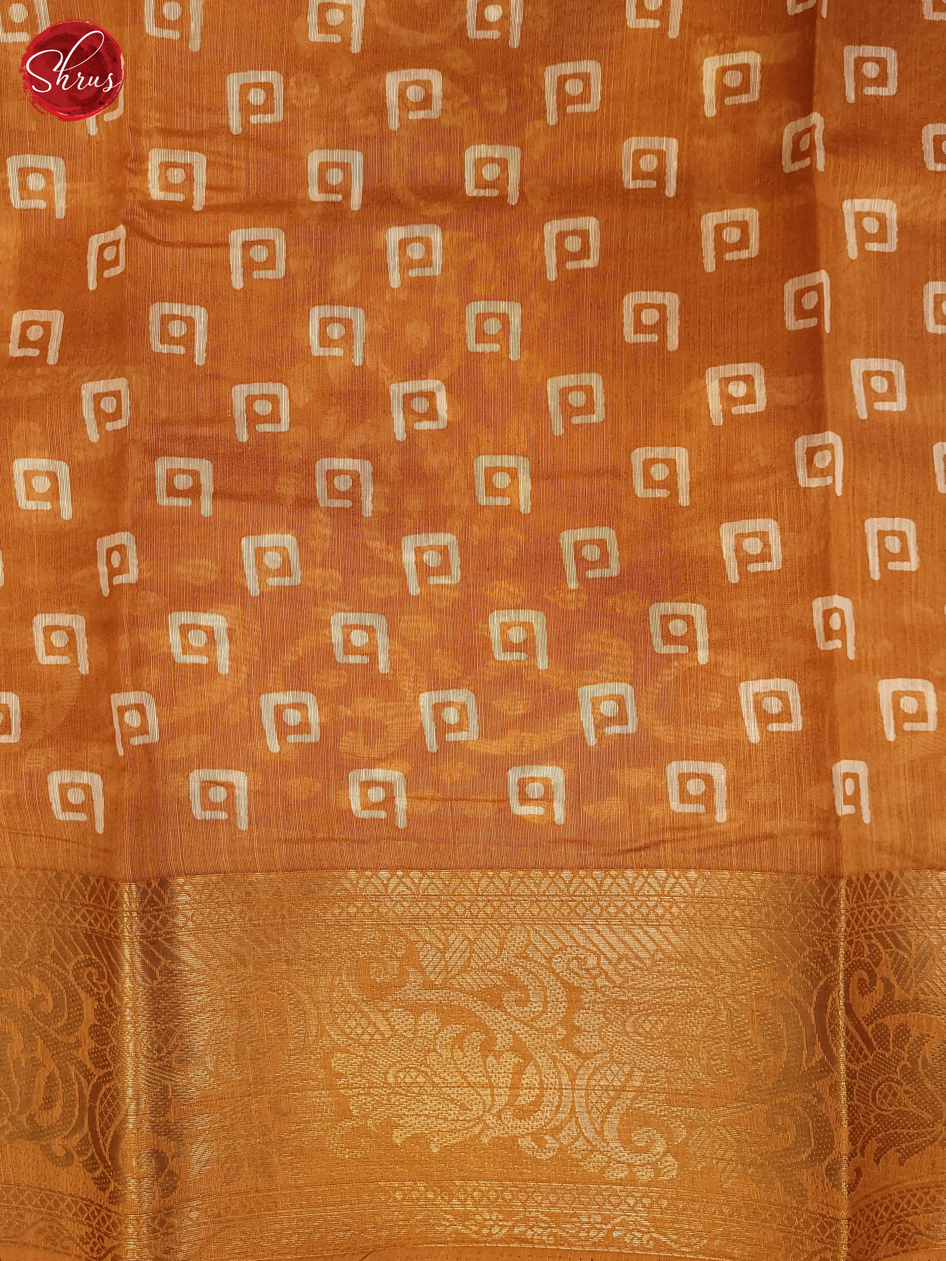 Orange(Single Tone) - Semi Matka Saree - Shop on ShrusEternity.com