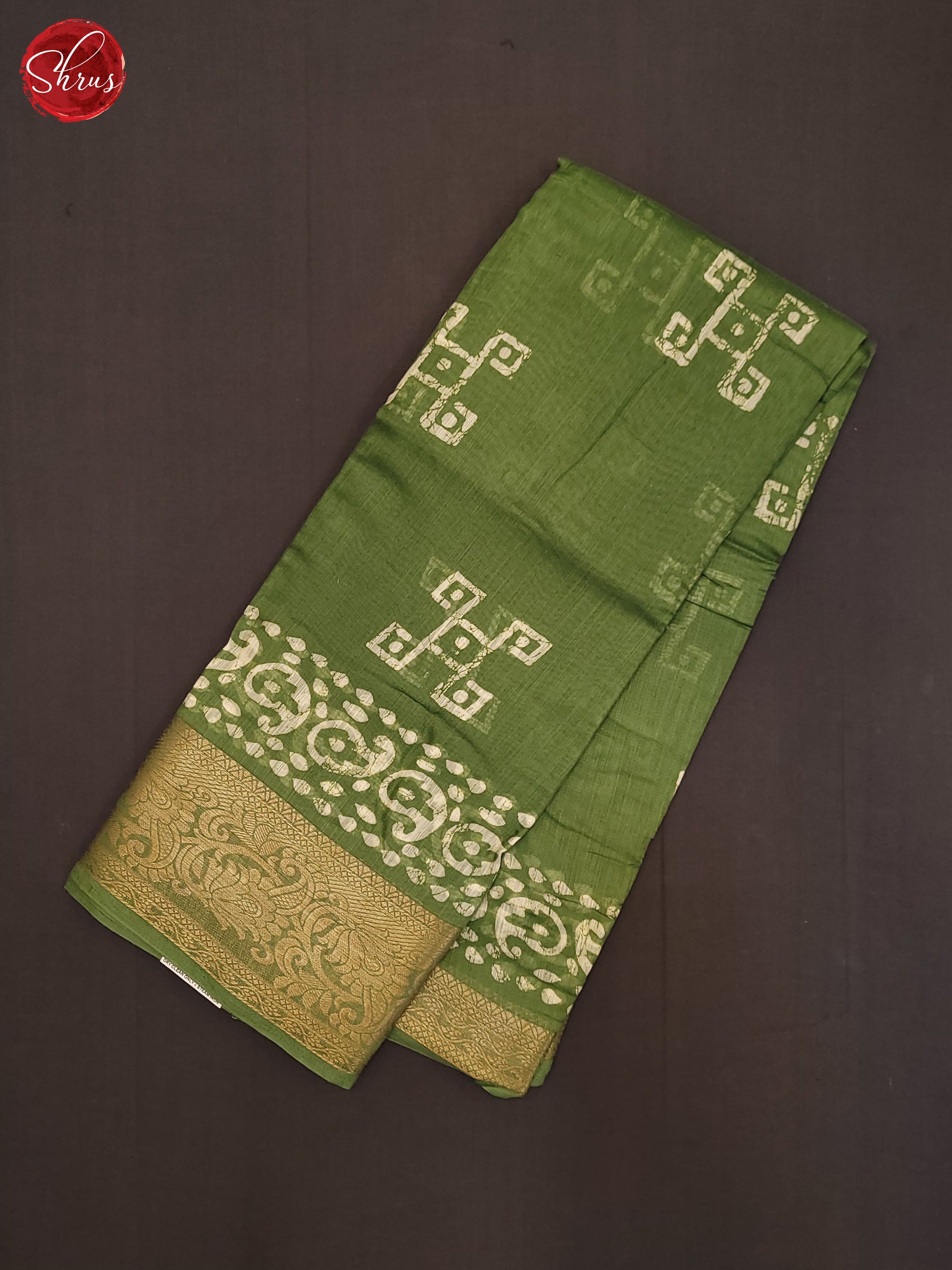 Green(Single Tone) - Semi Matka Saree - Shop on ShrusEternity.com