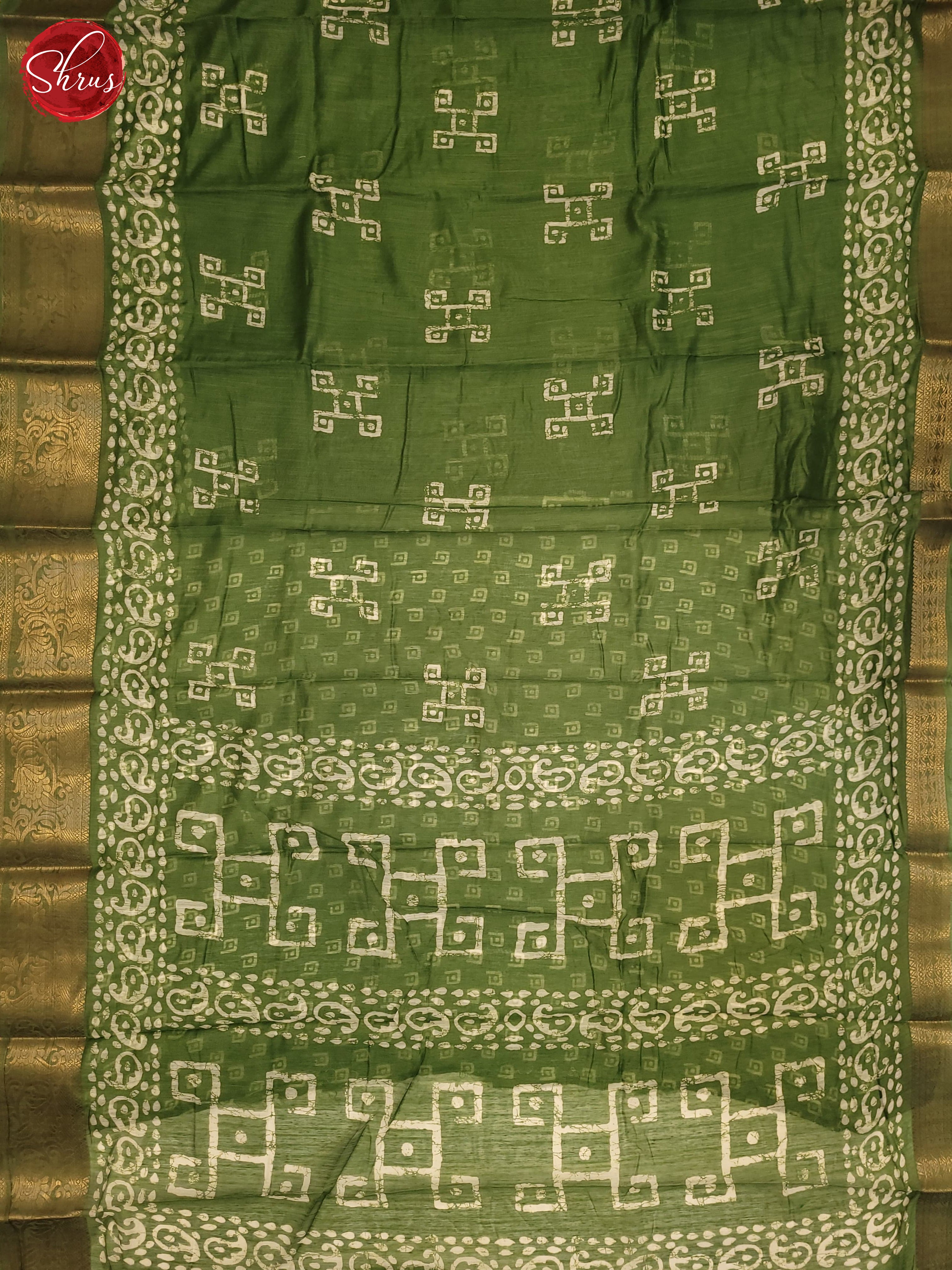 Green(Single Tone) - Semi Matka Saree - Shop on ShrusEternity.com