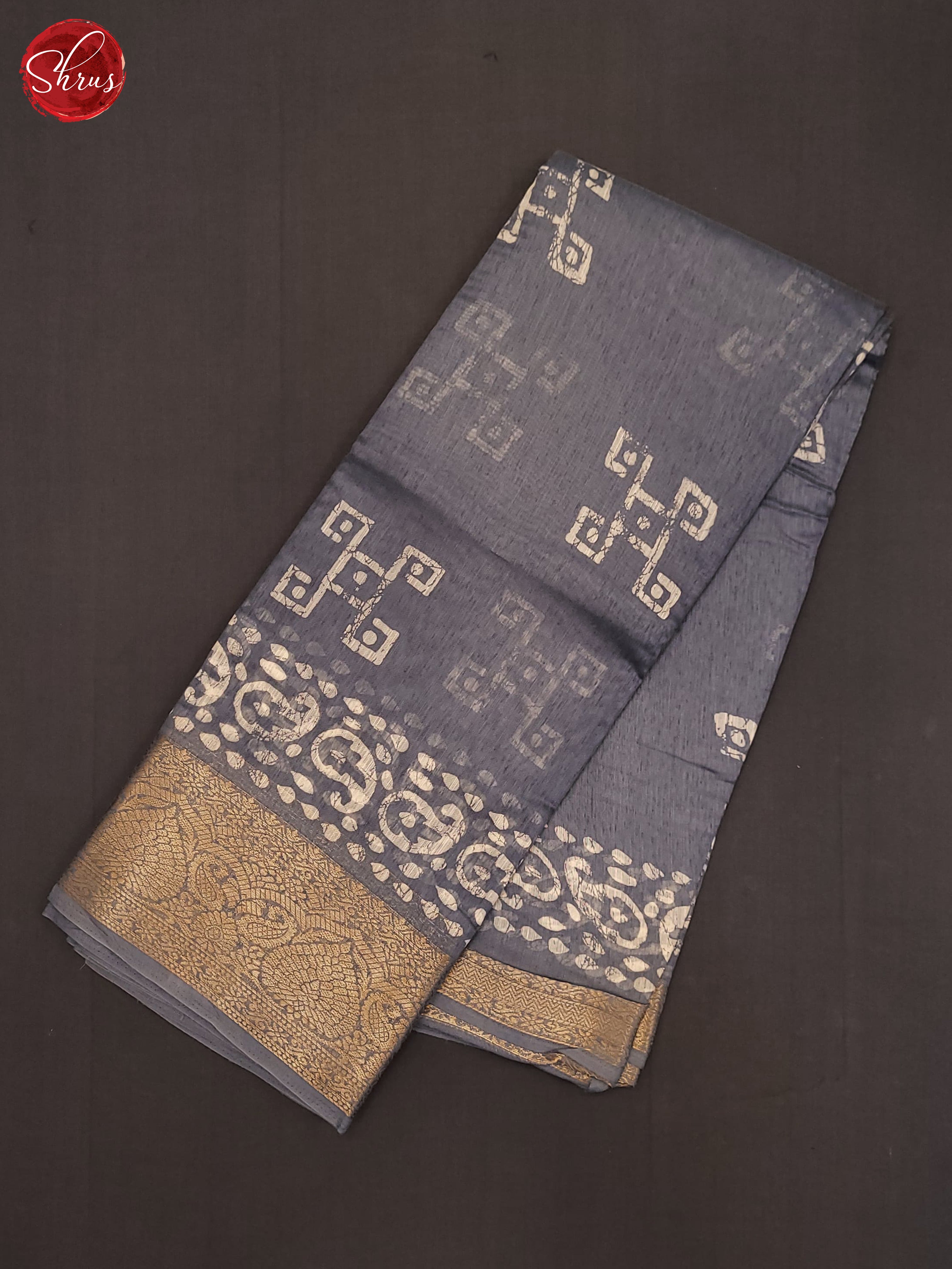 Grey(Single Tone) - Semi Matka Saree - Shop on ShrusEternity.com